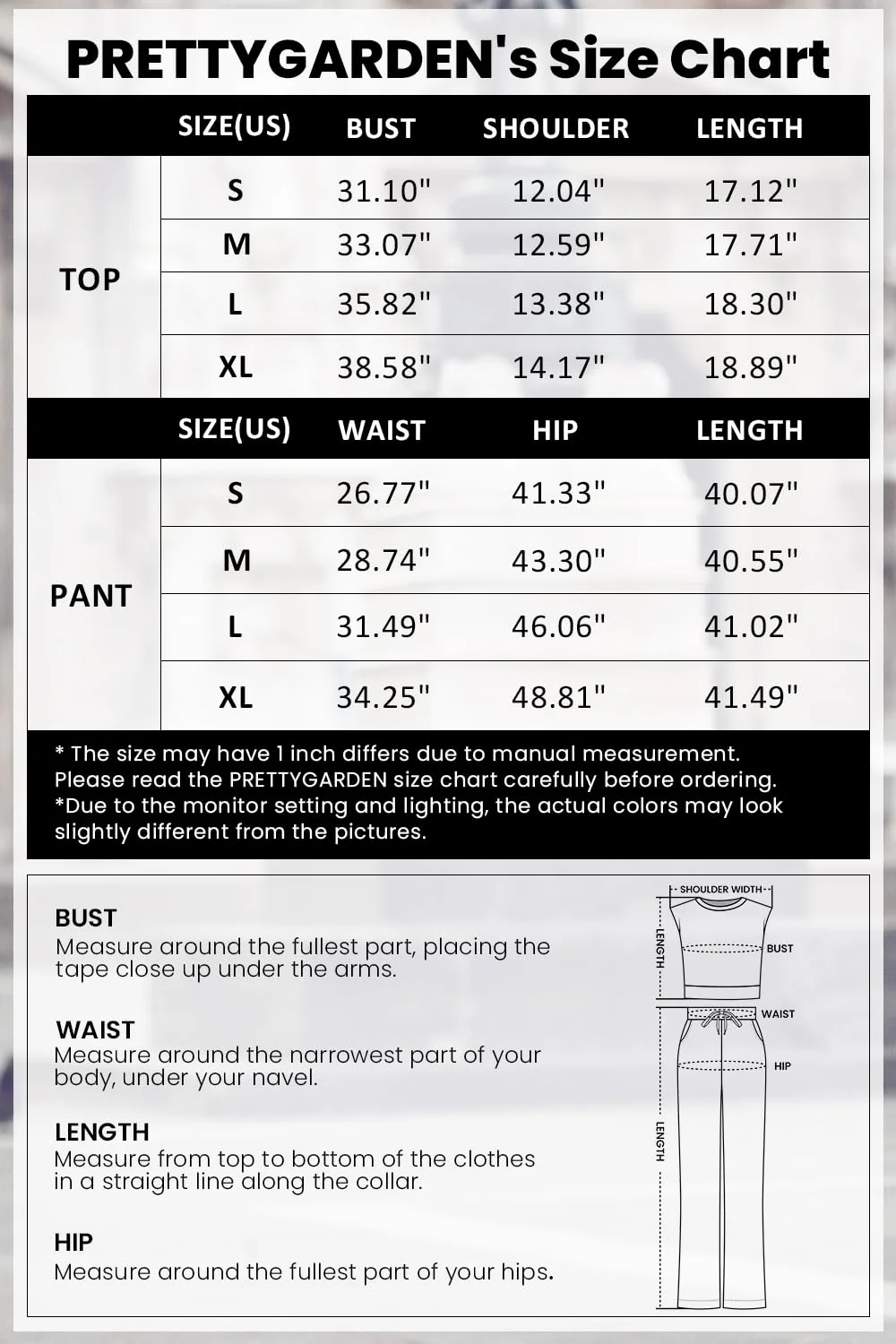 PRETTYGARDEN Women's Summer 2 Piece Loungewear Set Cropped Tank Top Wide Leg Sweatpants Tracksuit Casual Outfits - Image 8