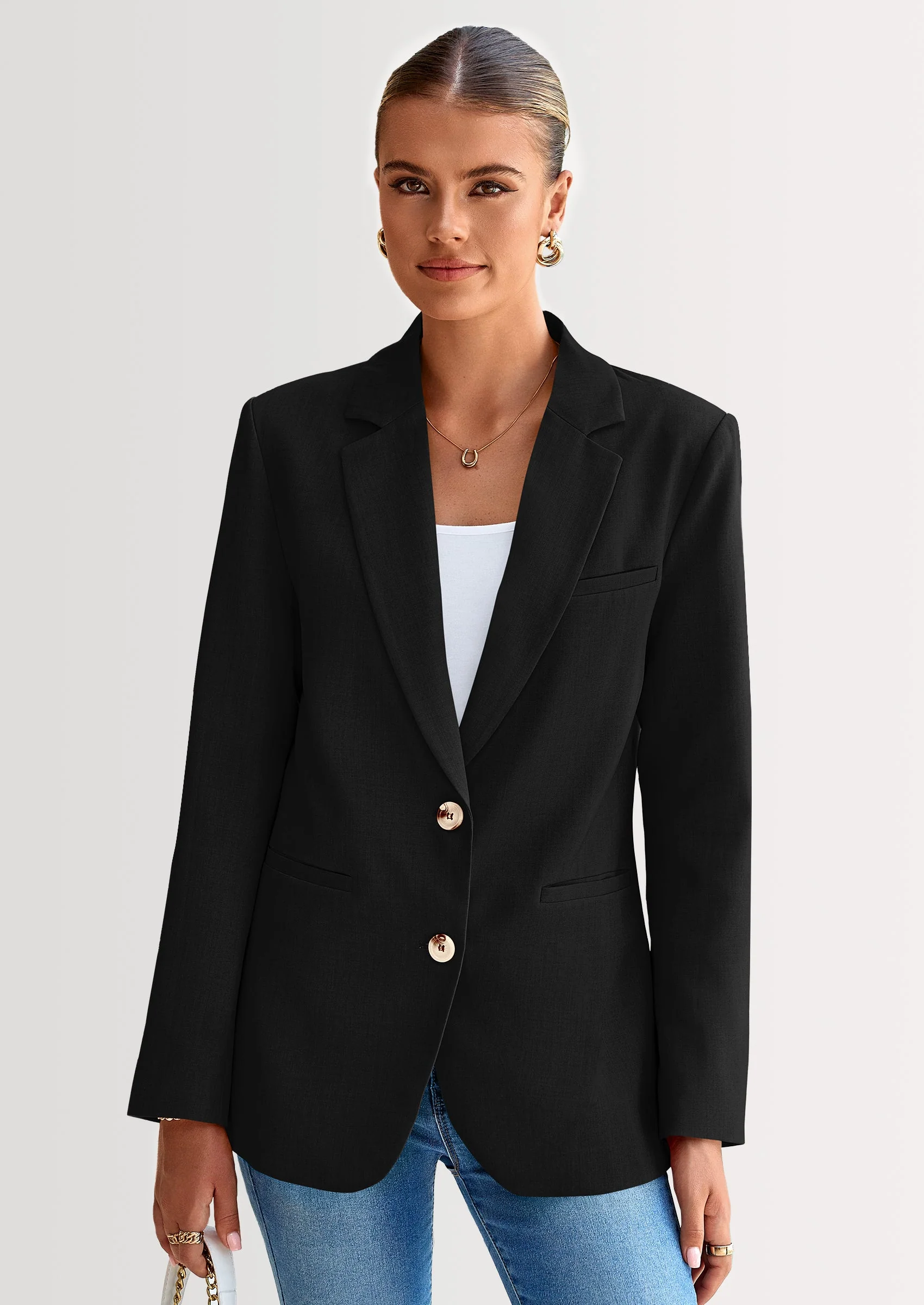 PRETTYGARDEN Blazers for Women Business Casual Long Sleeve Lapel Open Front Suit Jacket Work Blazer with Pockets - Image 12