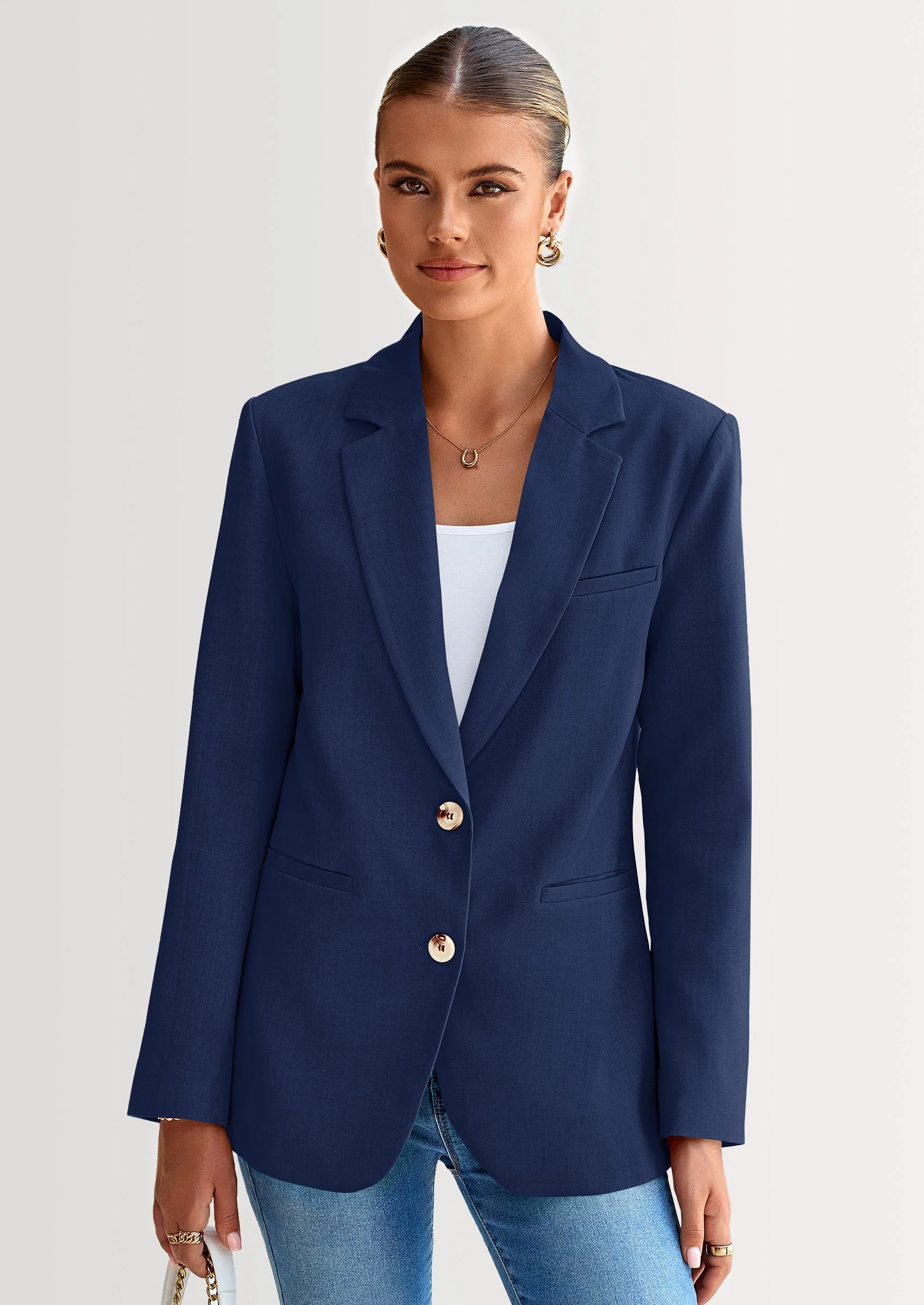 PRETTYGARDEN Blazers for Women Business Casual Long Sleeve Lapel Open Front Suit Jacket Work Blazer with Pockets - Image 32
