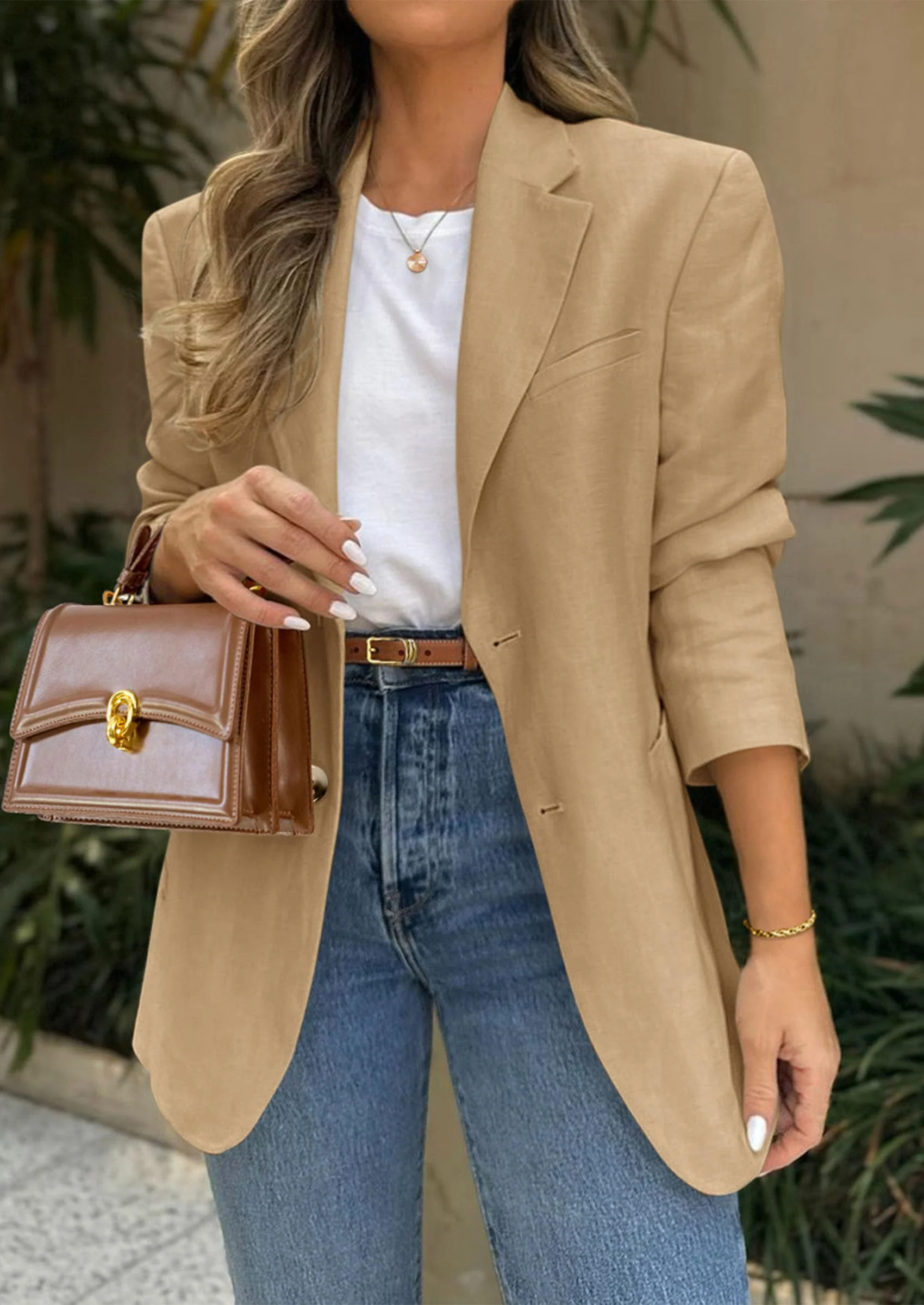 PRETTYGARDEN Blazers for Women Business Casual Long Sleeve Lapel Open Front Suit Jacket Work Blazer with Pockets - Image 5