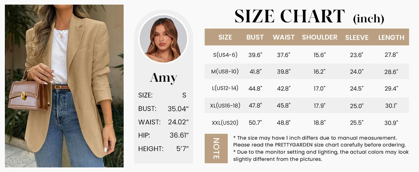 PRETTYGARDEN Blazers for Women Business Casual Long Sleeve Lapel Open Front Suit Jacket Work Blazer with Pockets - Image 6