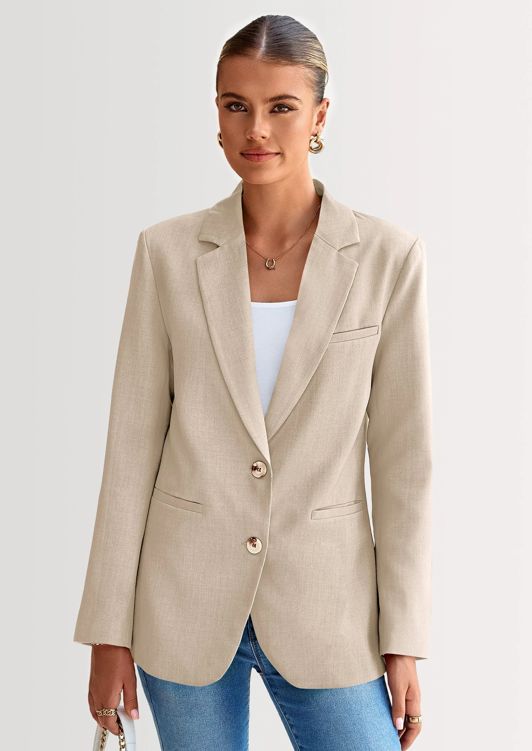 PRETTYGARDEN Blazers for Women Business Casual Long Sleeve Lapel Open Front Suit Jacket Work Blazer with Pockets - Image 7