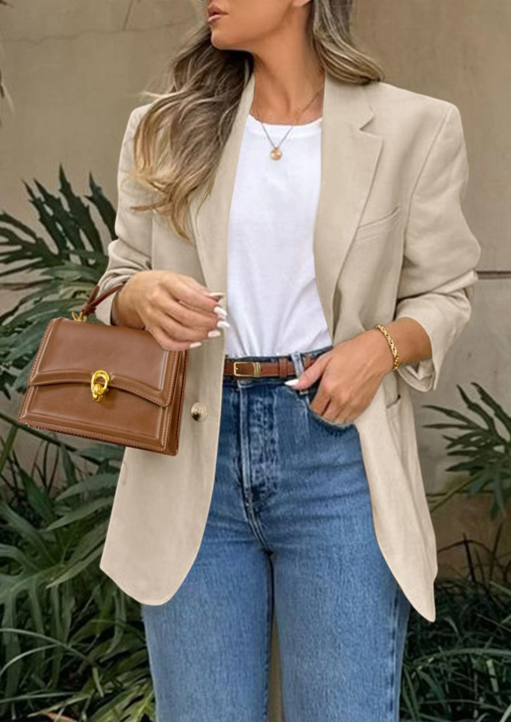 PRETTYGARDEN Blazers for Women Business Casual Long Sleeve Lapel Open Front Suit Jacket Work Blazer with Pockets - Image 8