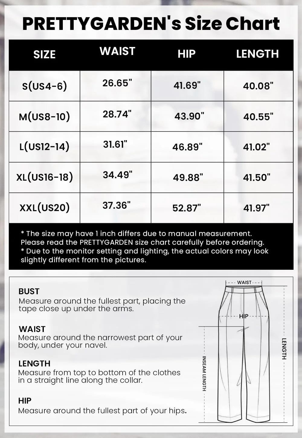 PRETTYGARDEN Wide Leg Pants for Women Trendy Fall High Waisted Business Casual Outfits Work Pant Trousers - Image 6