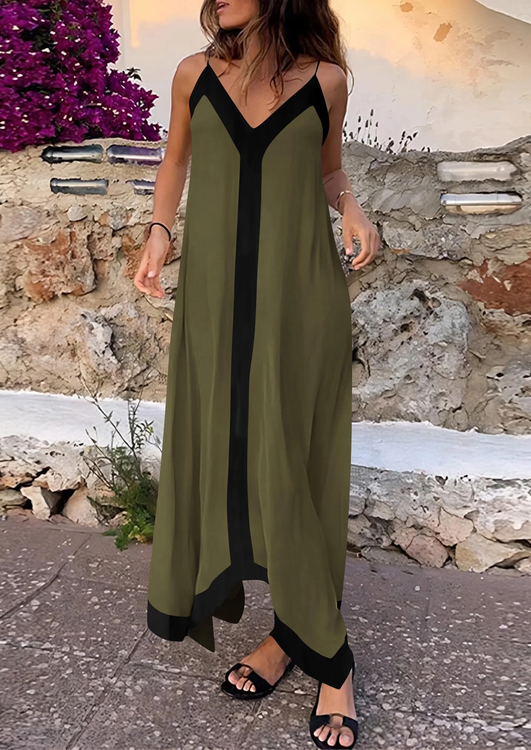 PRETTYGARDEN Women's Flowy Maxi Dress Summer Sleeveless V Neck Spaghetti Strap Elegant Wedding Party Dresses - Image 11