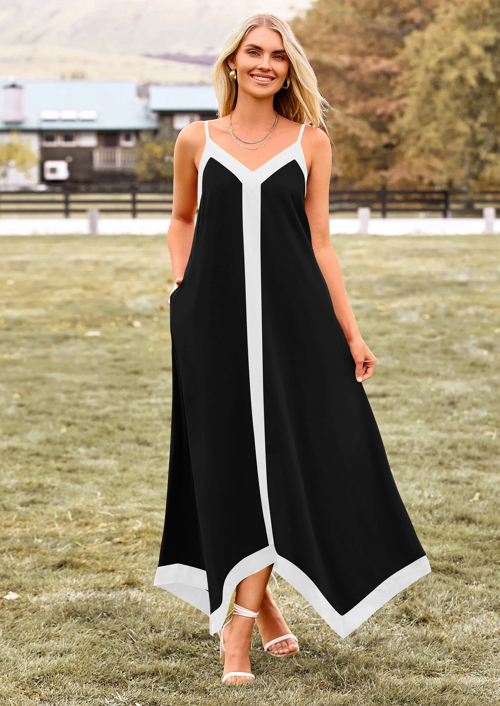 PRETTYGARDEN Women's Flowy Maxi Dress Summer Sleeveless V Neck Spaghetti Strap Elegant Wedding Party Dresses - Image 14