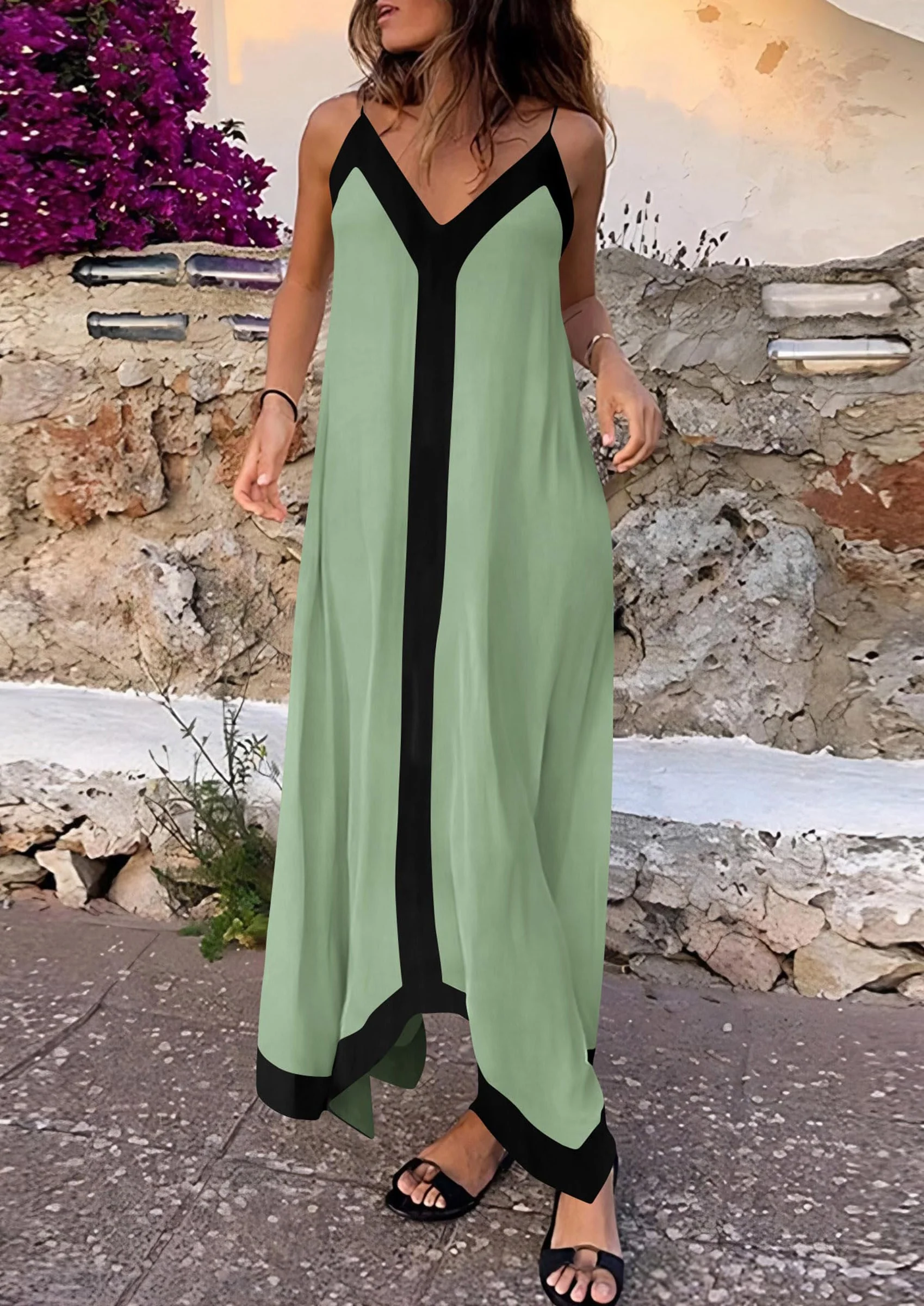 PRETTYGARDEN Women's Flowy Maxi Dress Summer Sleeveless V Neck Spaghetti Strap Elegant Wedding Party Dresses - Image 33