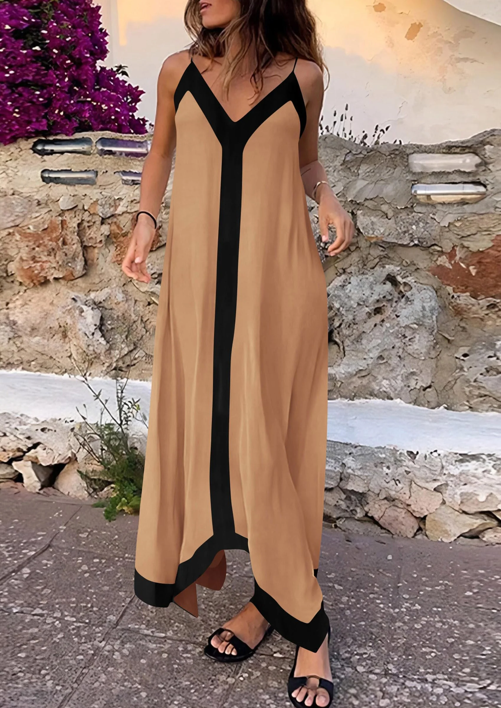 PRETTYGARDEN Women's Flowy Maxi Dress Summer Sleeveless V Neck Spaghetti Strap Elegant Wedding Party Dresses - Image 39