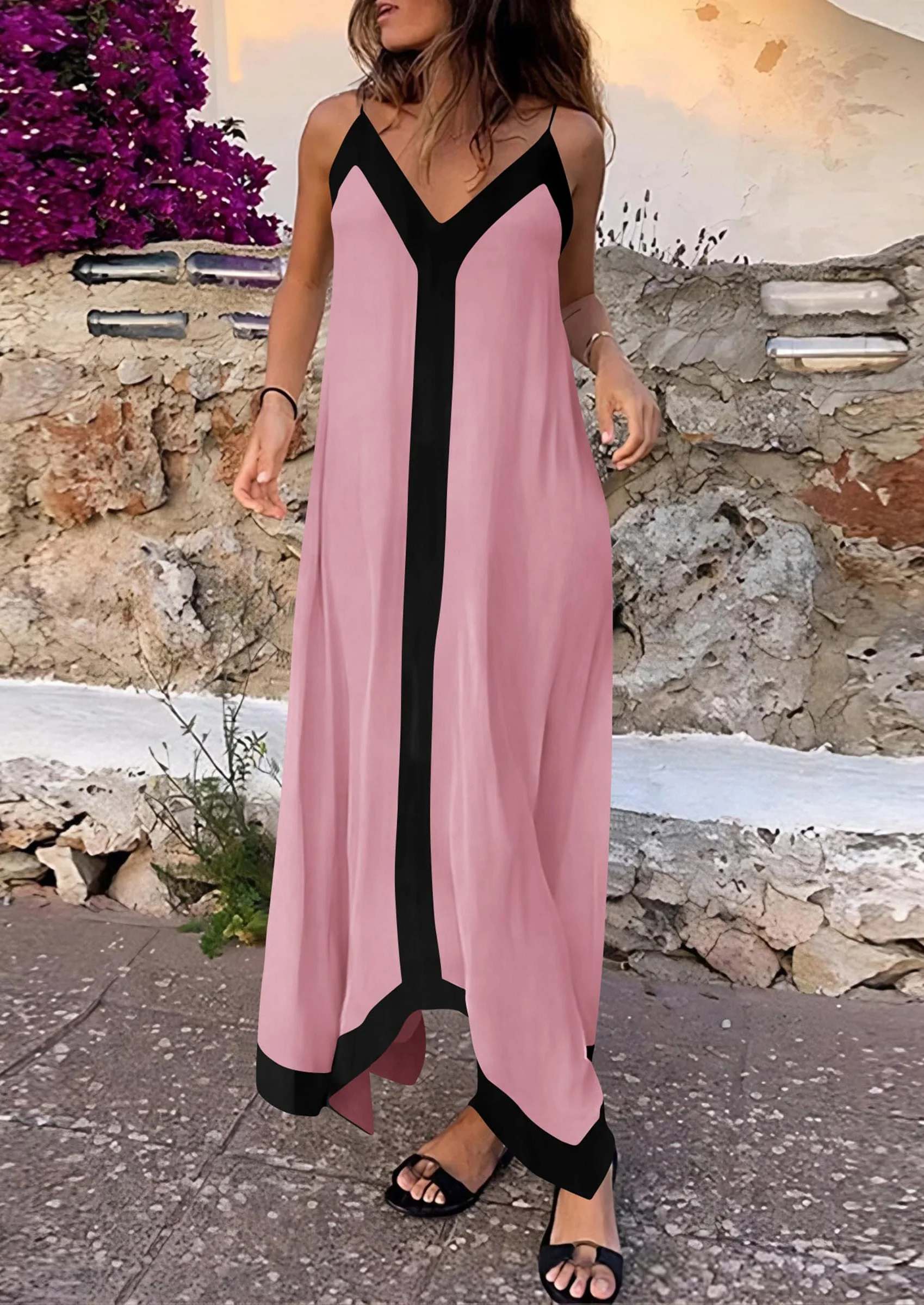 PRETTYGARDEN Women's Flowy Maxi Dress Summer Sleeveless V Neck Spaghetti Strap Elegant Wedding Party Dresses - Image 49