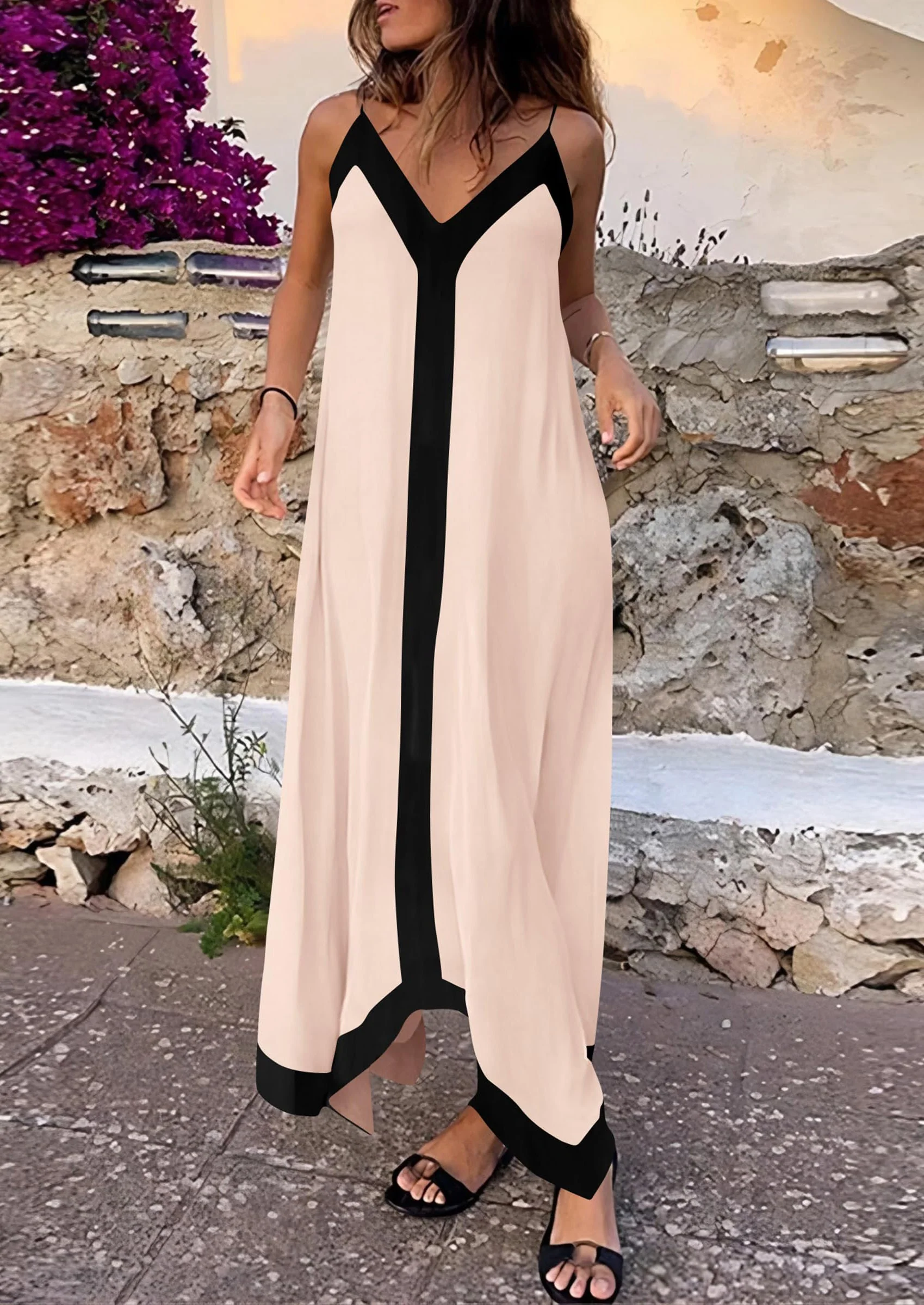 PRETTYGARDEN Women's Flowy Maxi Dress Summer Sleeveless V Neck Spaghetti Strap Elegant Wedding Party Dresses - Image 5