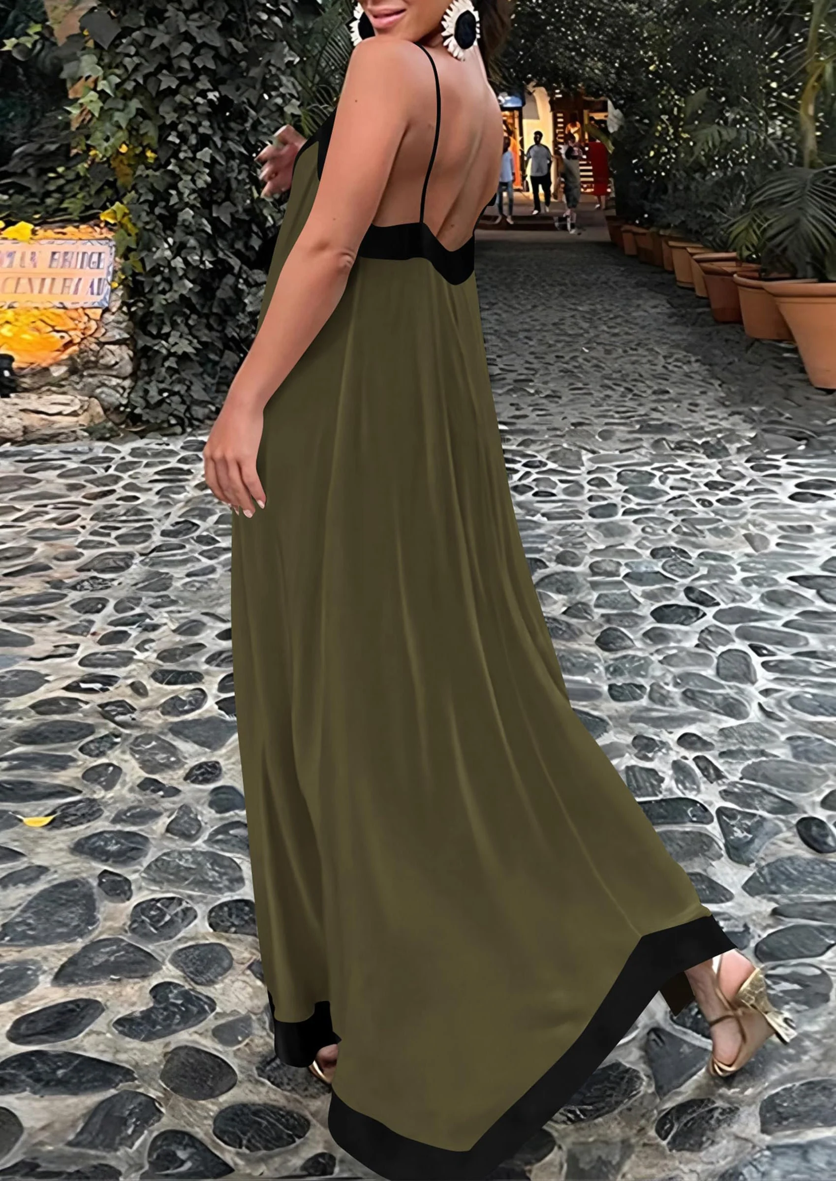 PRETTYGARDEN Women's Flowy Maxi Dress Summer Sleeveless V Neck Spaghetti Strap Elegant Wedding Party Dresses - Image 9