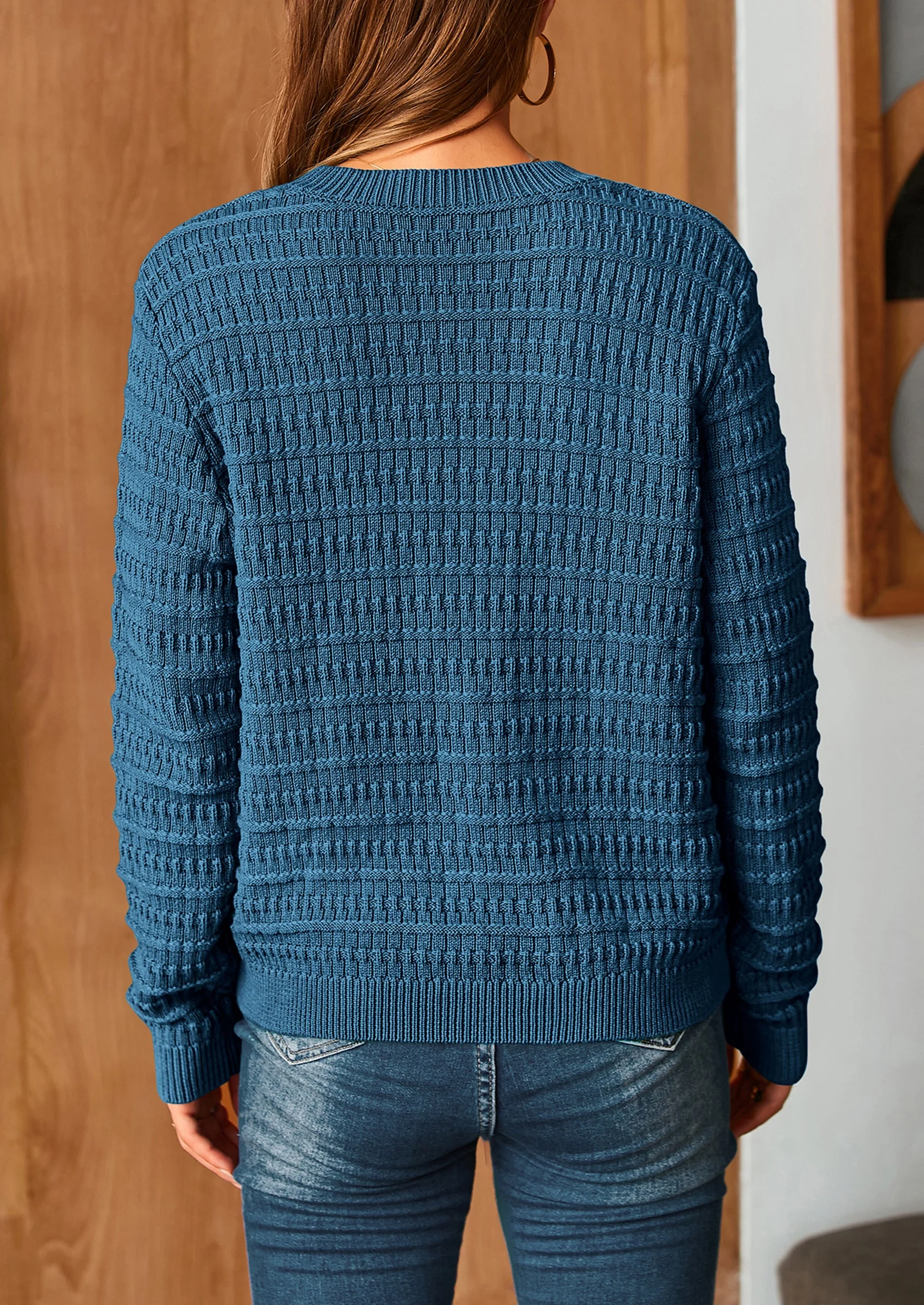 PRETTYGARDEN Women's Knit Cardigan Sweaters Casual Long Sleeve Open Front Button Down Trendy Jackets Outerwear - Image 104