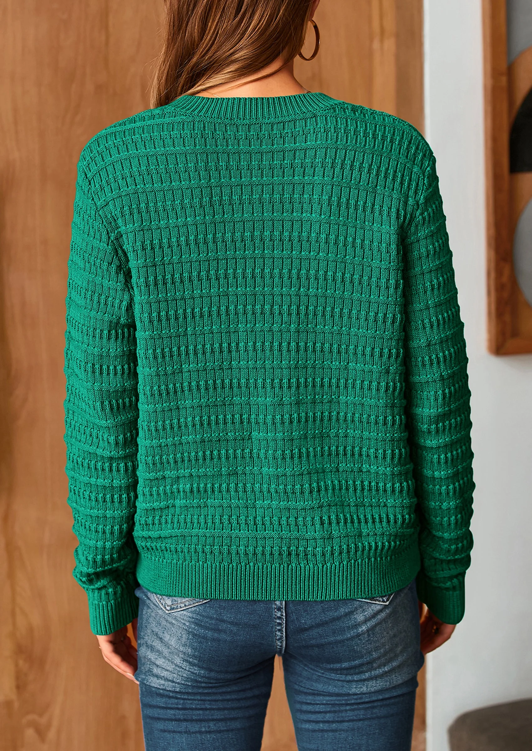 PRETTYGARDEN Women's Knit Cardigan Sweaters Casual Long Sleeve Open Front Button Down Trendy Jackets Outerwear - Image 116