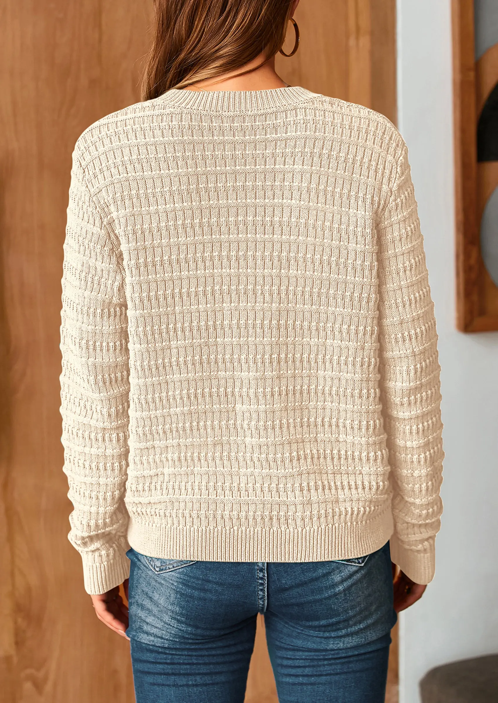 PRETTYGARDEN Women's Knit Cardigan Sweaters Casual Long Sleeve Open Front Button Down Trendy Jackets Outerwear - Image 16