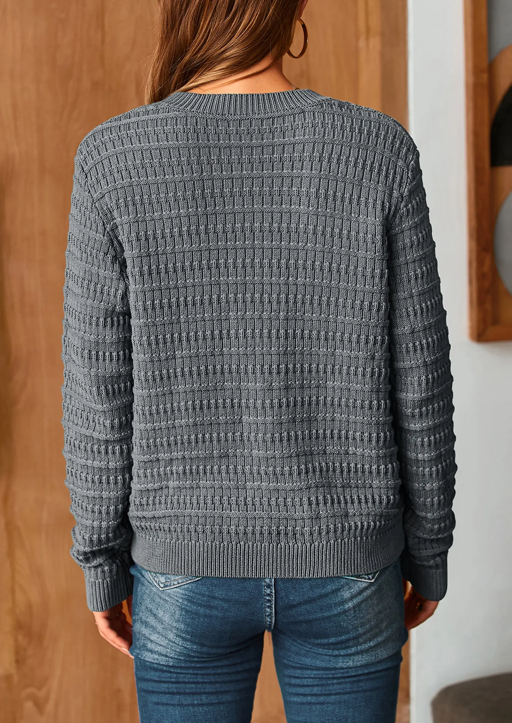 PRETTYGARDEN Women's Knit Cardigan Sweaters Casual Long Sleeve Open Front Button Down Trendy Jackets Outerwear - Image 26