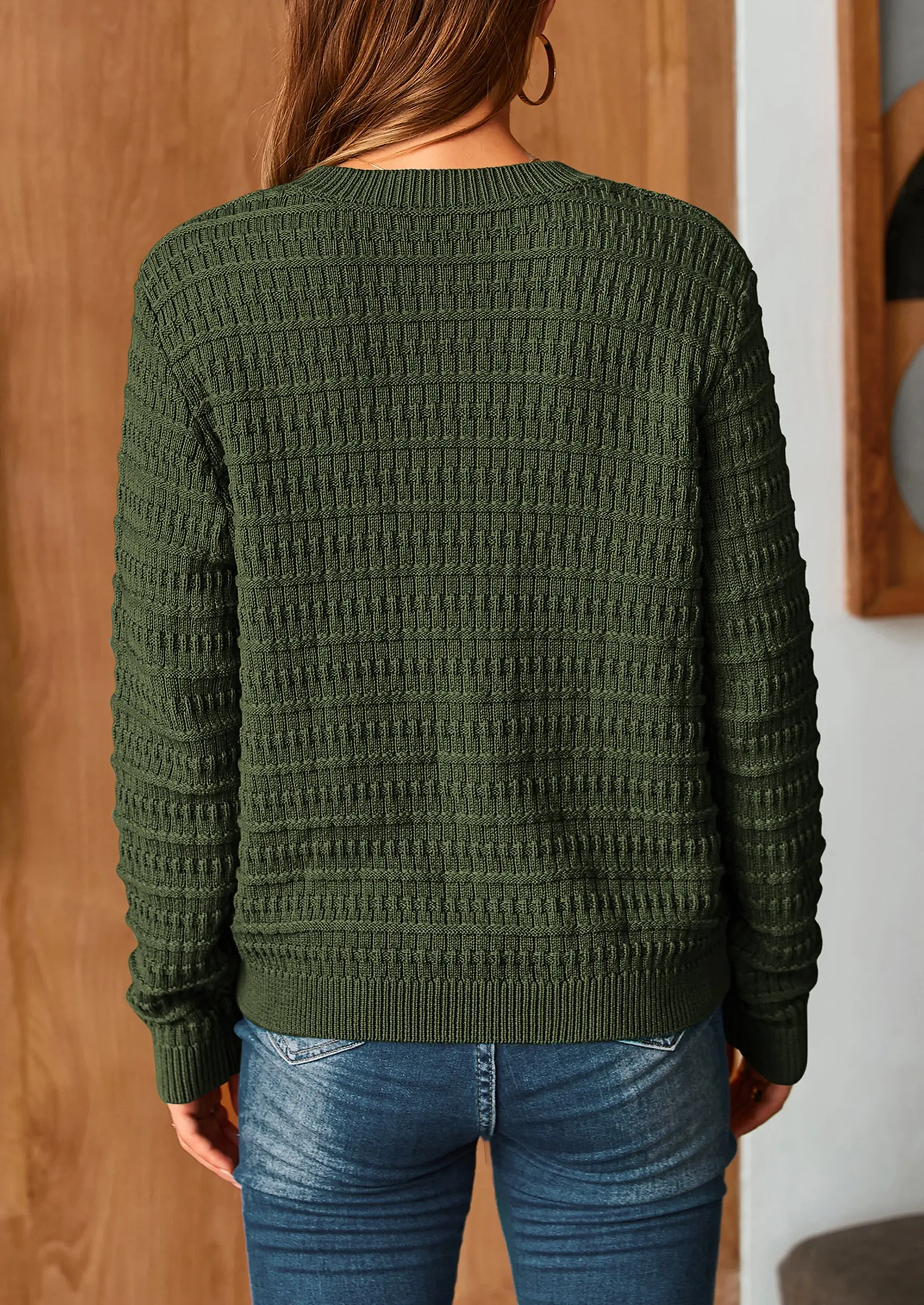 PRETTYGARDEN Women's Knit Cardigan Sweaters Casual Long Sleeve Open Front Button Down Trendy Jackets Outerwear - Image 51