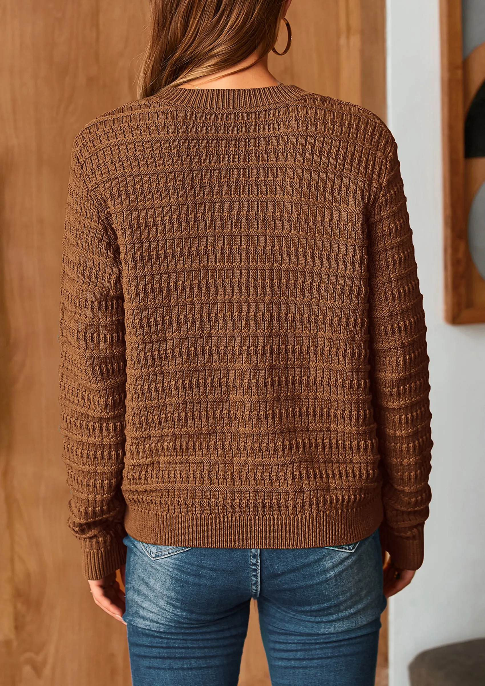 PRETTYGARDEN Women's Knit Cardigan Sweaters Casual Long Sleeve Open Front Button Down Trendy Jackets Outerwear - Image 57