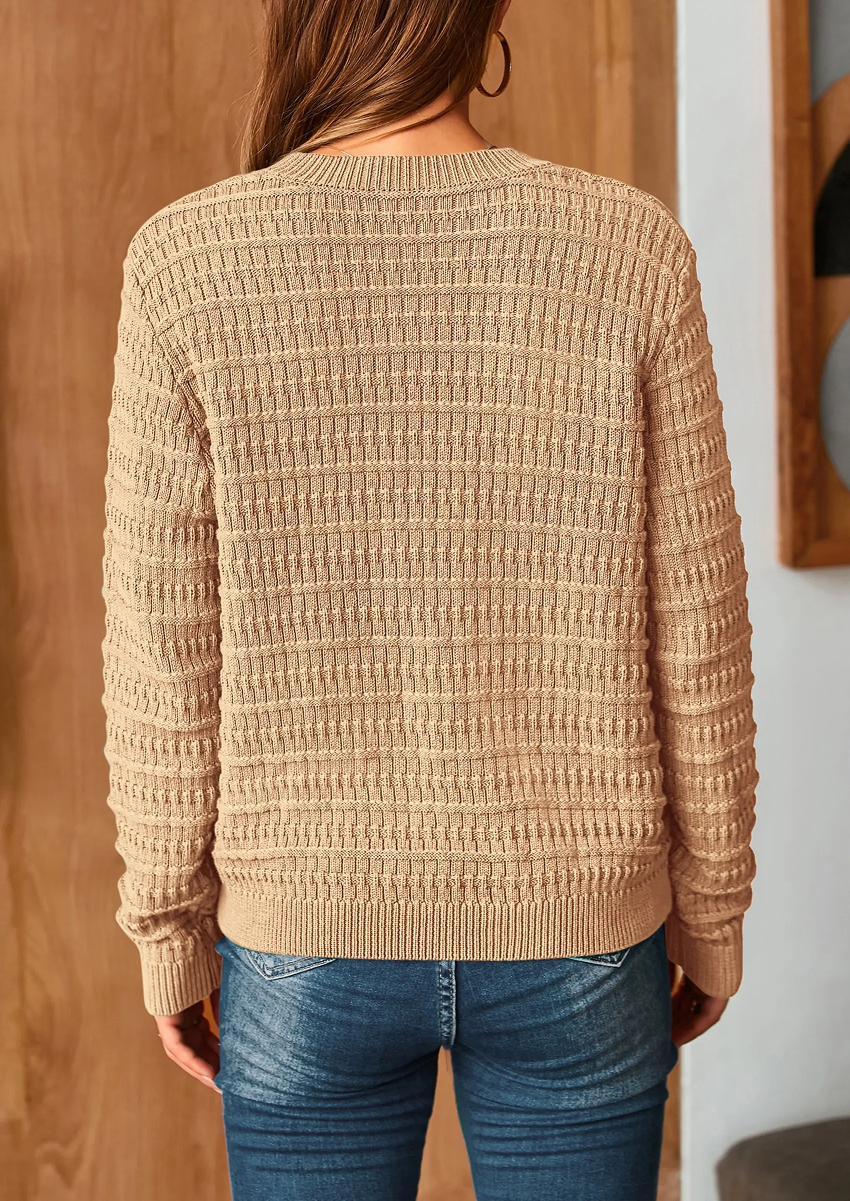 PRETTYGARDEN Women's Knit Cardigan Sweaters Casual Long Sleeve Open Front Button Down Trendy Jackets Outerwear - Image 62