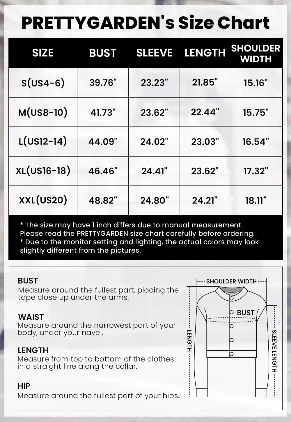 PRETTYGARDEN Women's Knit Cardigan Sweaters Casual Long Sleeve Open Front Button Down Trendy Jackets Outerwear - Image 8