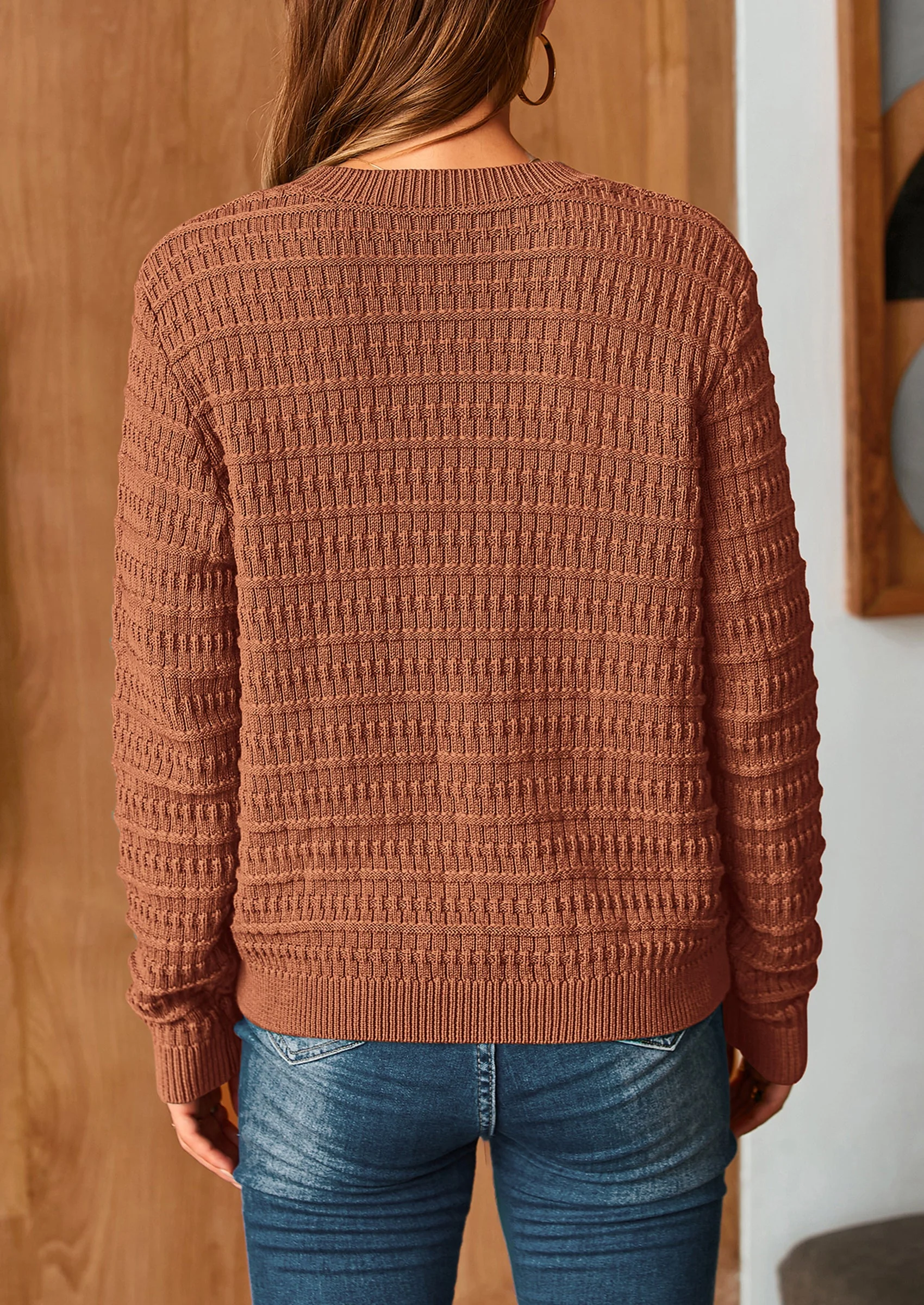 PRETTYGARDEN Women's Knit Cardigan Sweaters Casual Long Sleeve Open Front Button Down Trendy Jackets Outerwear - Image 86