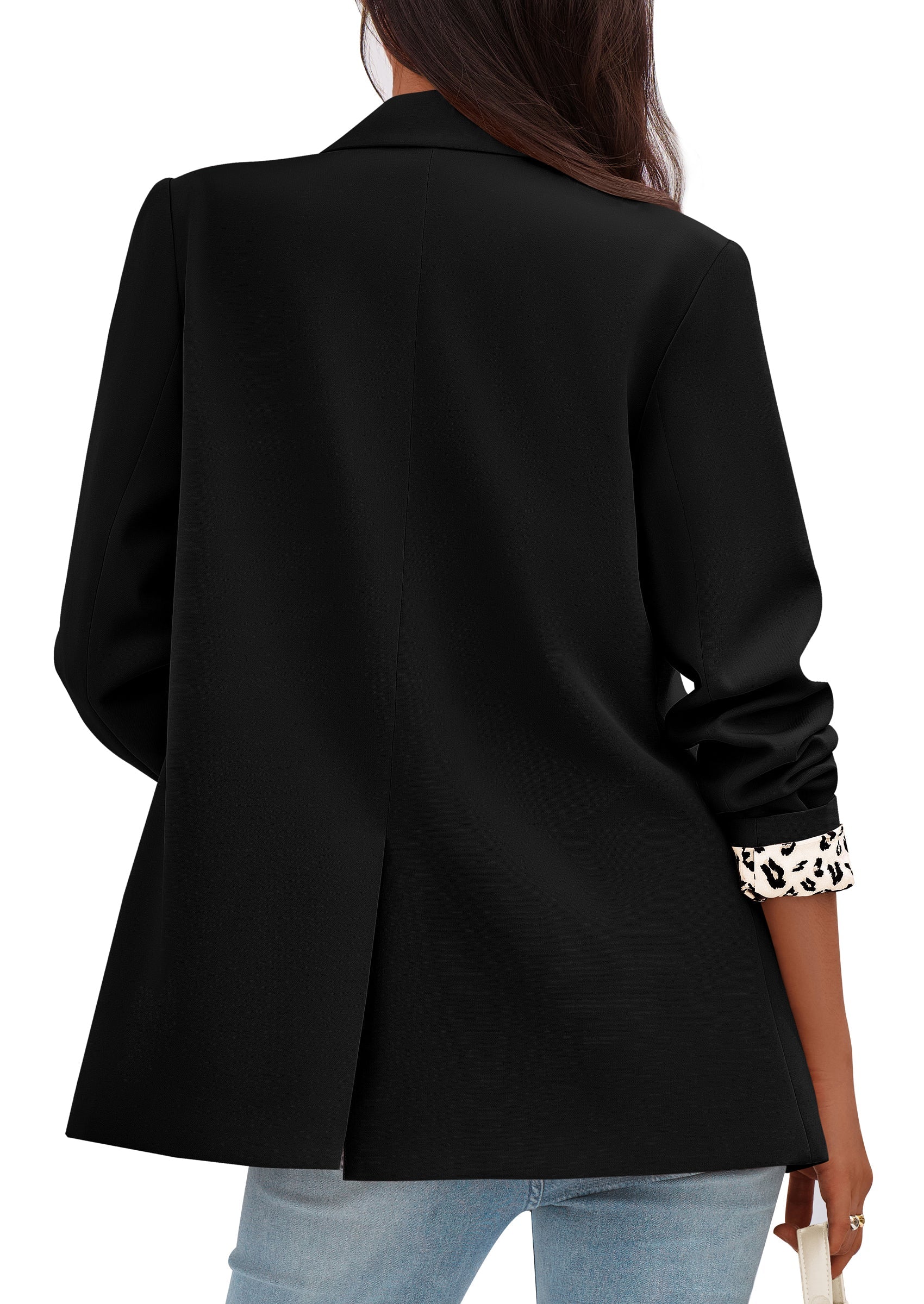 PRETTYGARDEN Blazers for Women Fall Work Office Suit Jackets Dressy Open Front Leopard Blazer Business Casual Outfits - Image 16