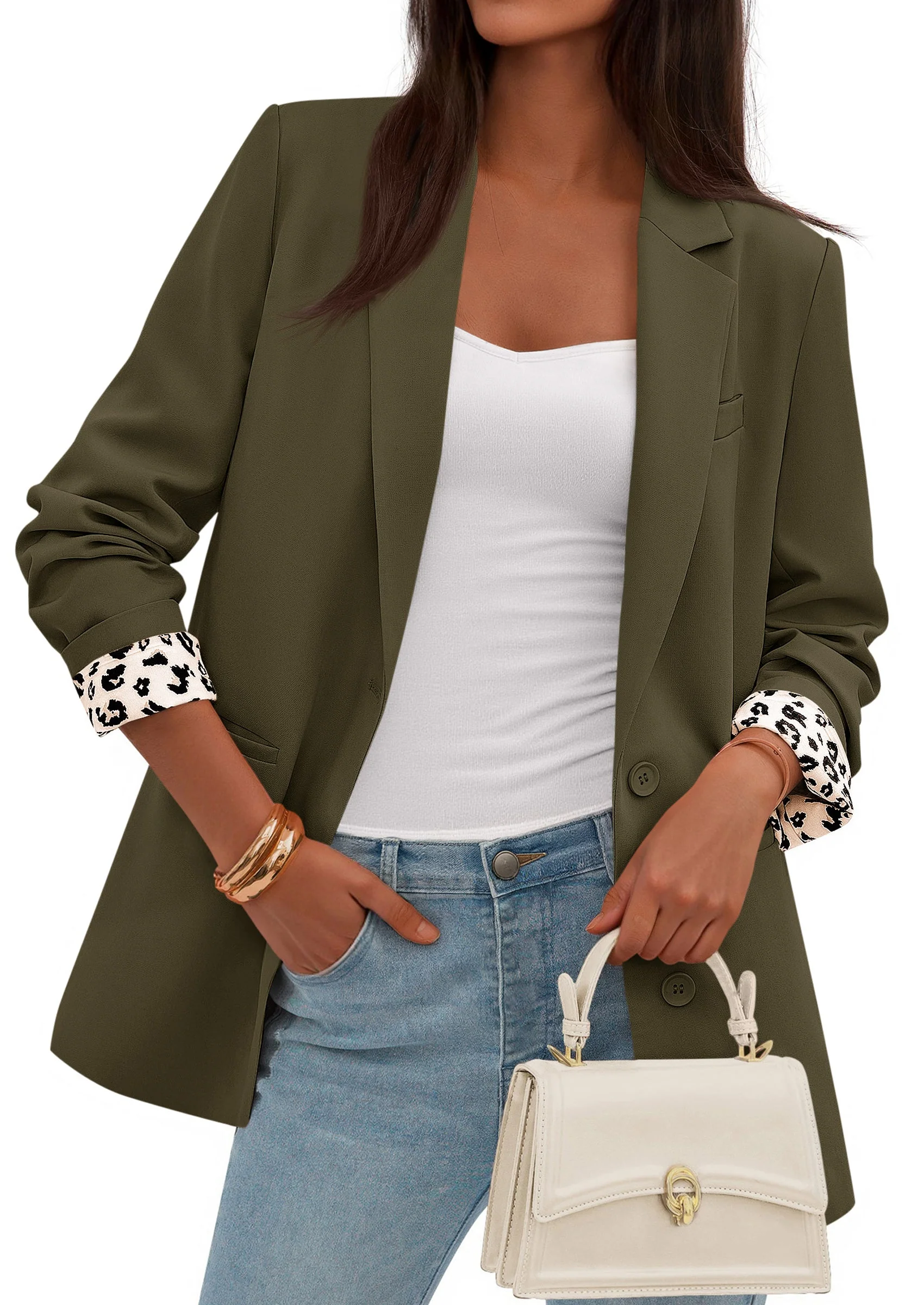 PRETTYGARDEN Blazers for Women Fall Work Office Suit Jackets Dressy Open Front Leopard Blazer Business Casual Outfits - Image 27