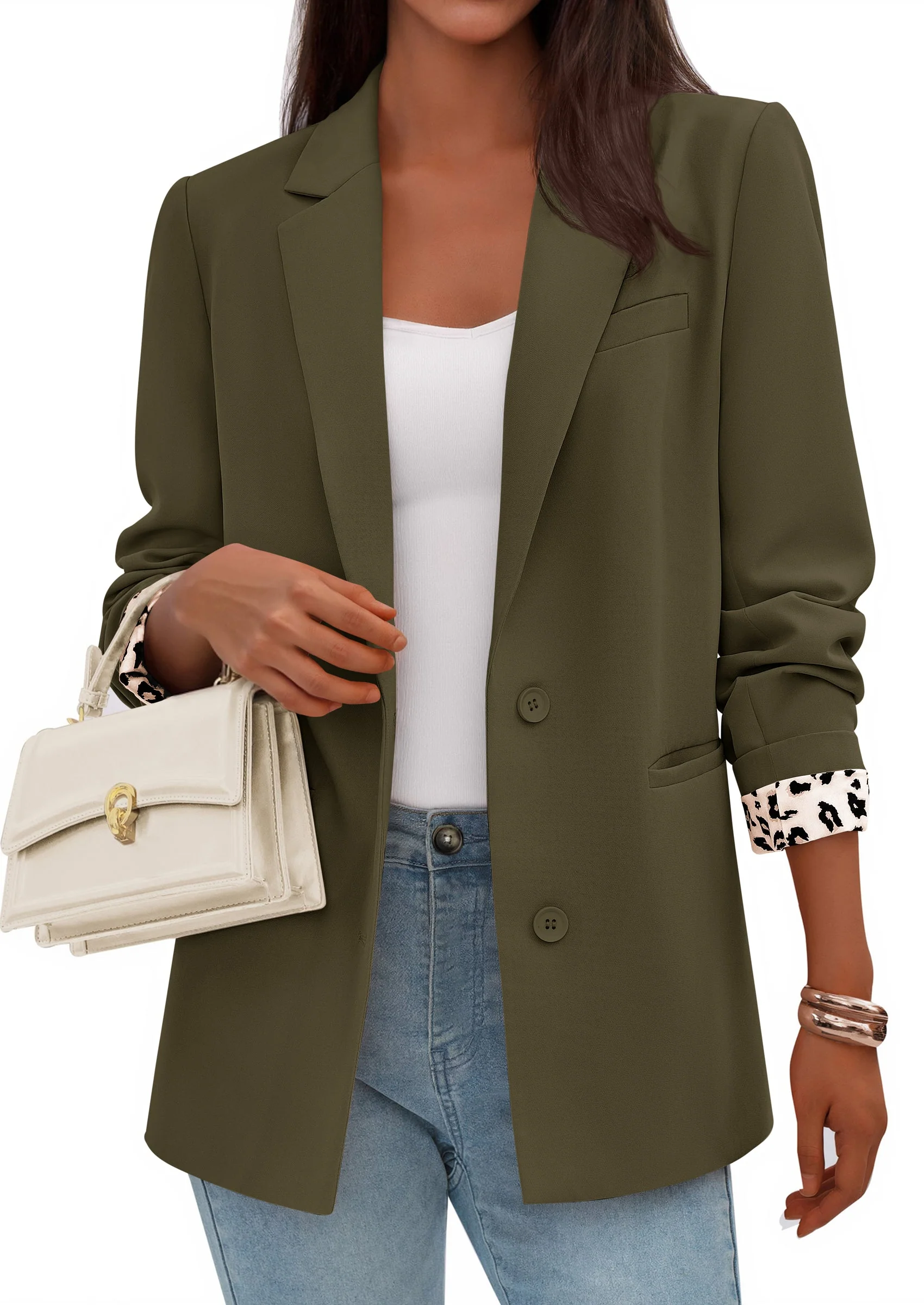 PRETTYGARDEN Blazers for Women Fall Work Office Suit Jackets Dressy Open Front Leopard Blazer Business Casual Outfits - Image 29