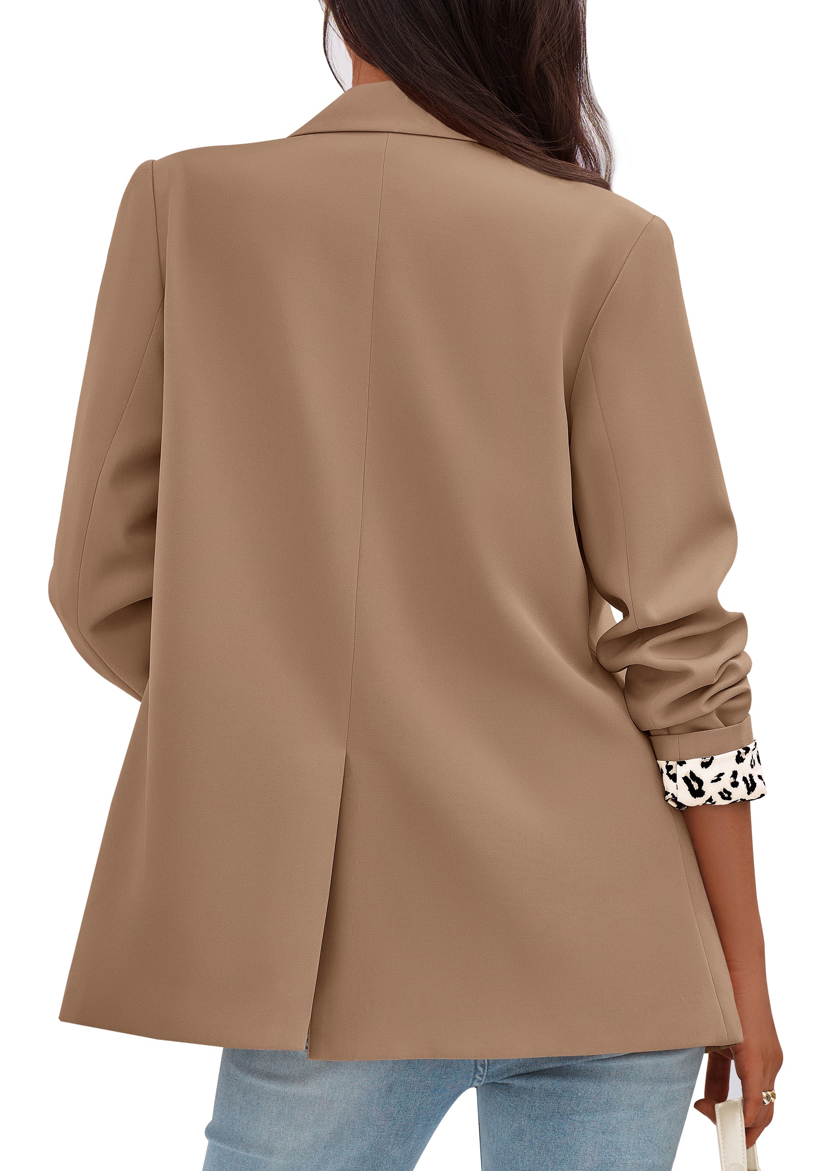 PRETTYGARDEN Blazers for Women Fall Work Office Suit Jackets Dressy Open Front Leopard Blazer Business Casual Outfits - Image 8