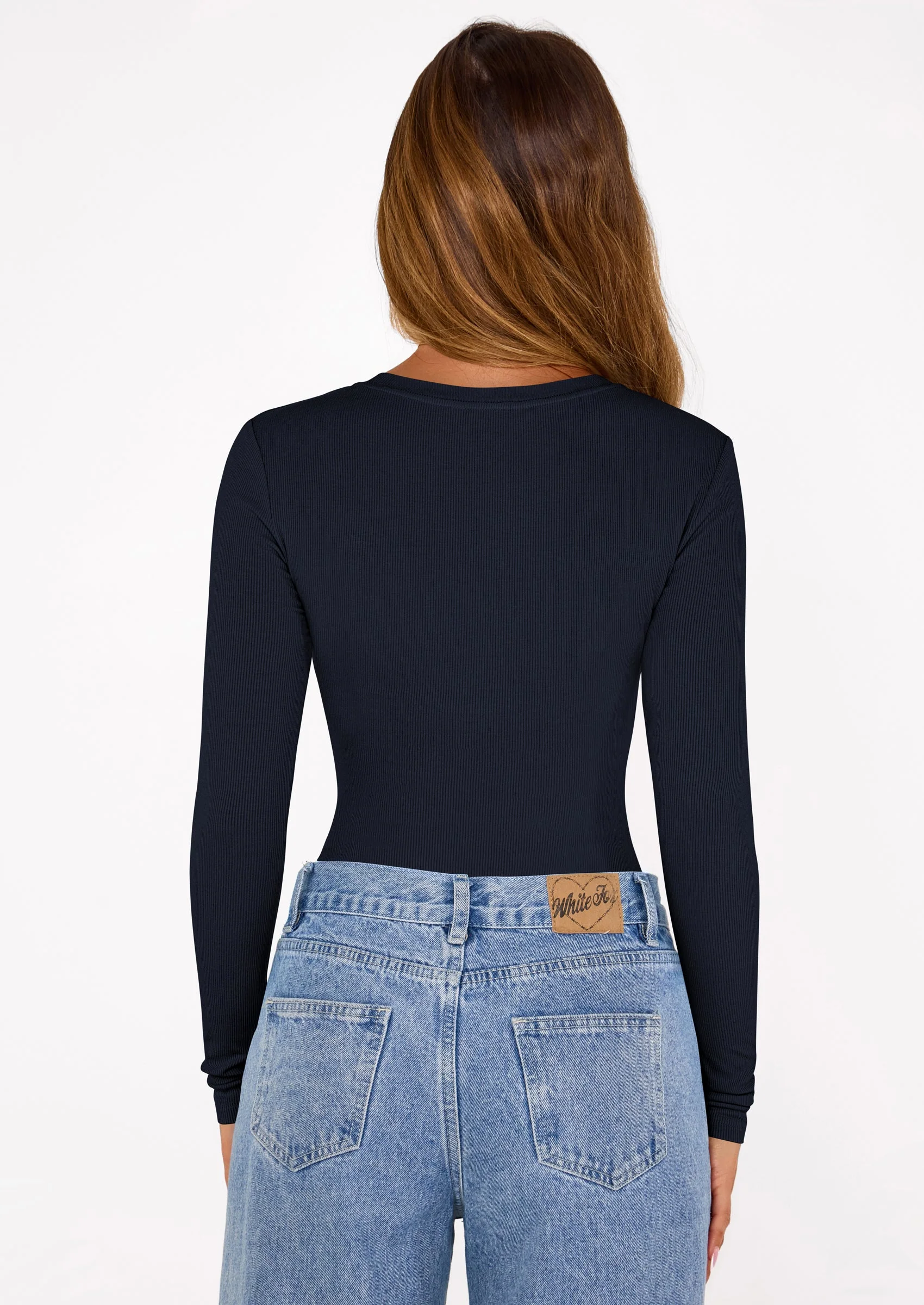 PRETTYGARDEN Bodysuits for Women Fall Long Sleeve Shirts Slim Fitted Basic Ribbed Layering Tops Fashion Winter Clothing - Image 48