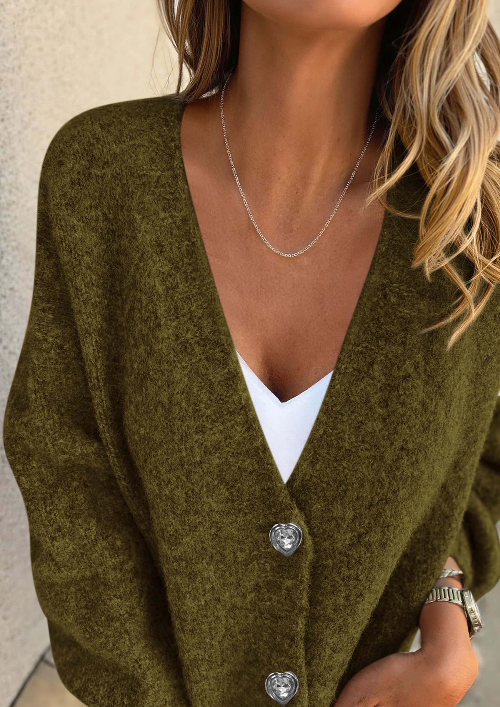 PRETTYGARDEN Cardigan Sweaters for Women Trendy Fall Long Sleeve Button Down Oversized Chunky Knit Sweater Outerwear - Image 13