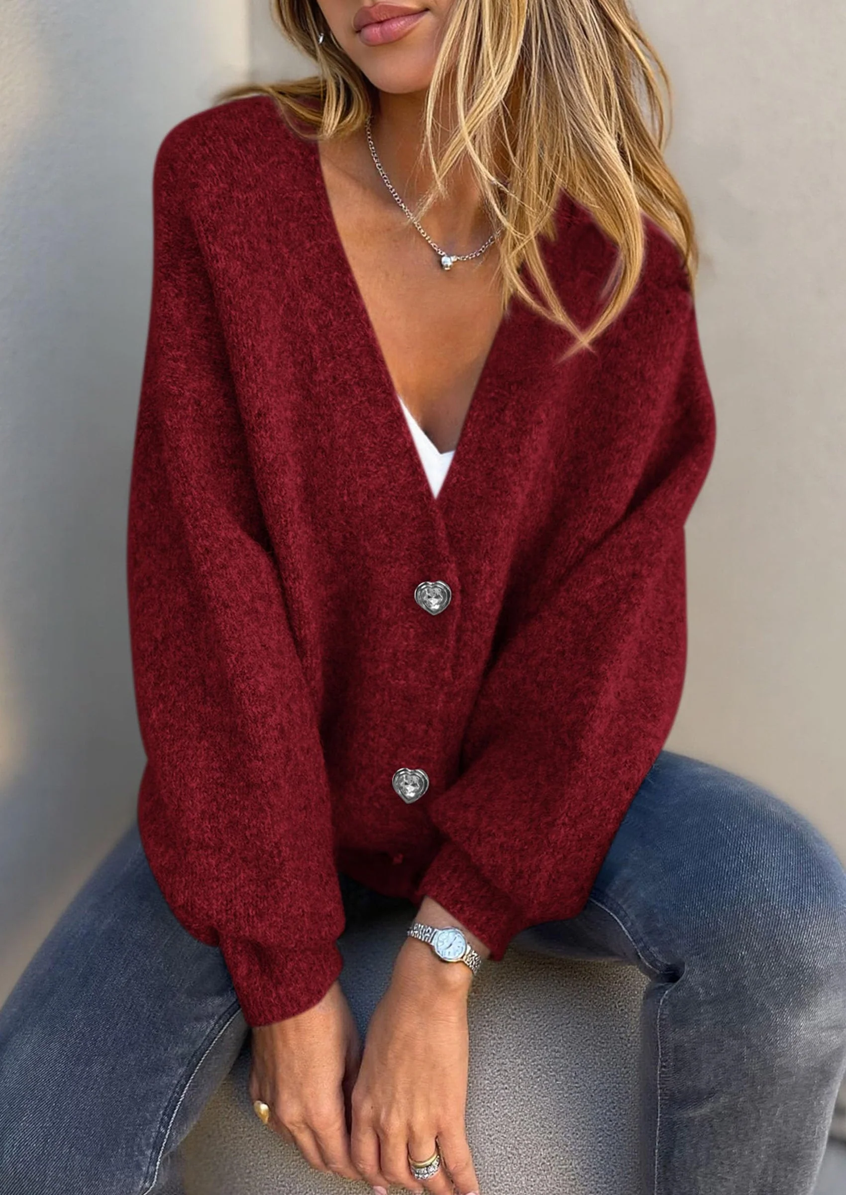 PRETTYGARDEN Cardigan Sweaters for Women Trendy Fall Long Sleeve Button Down Oversized Chunky Knit Sweater Outerwear - Image 45