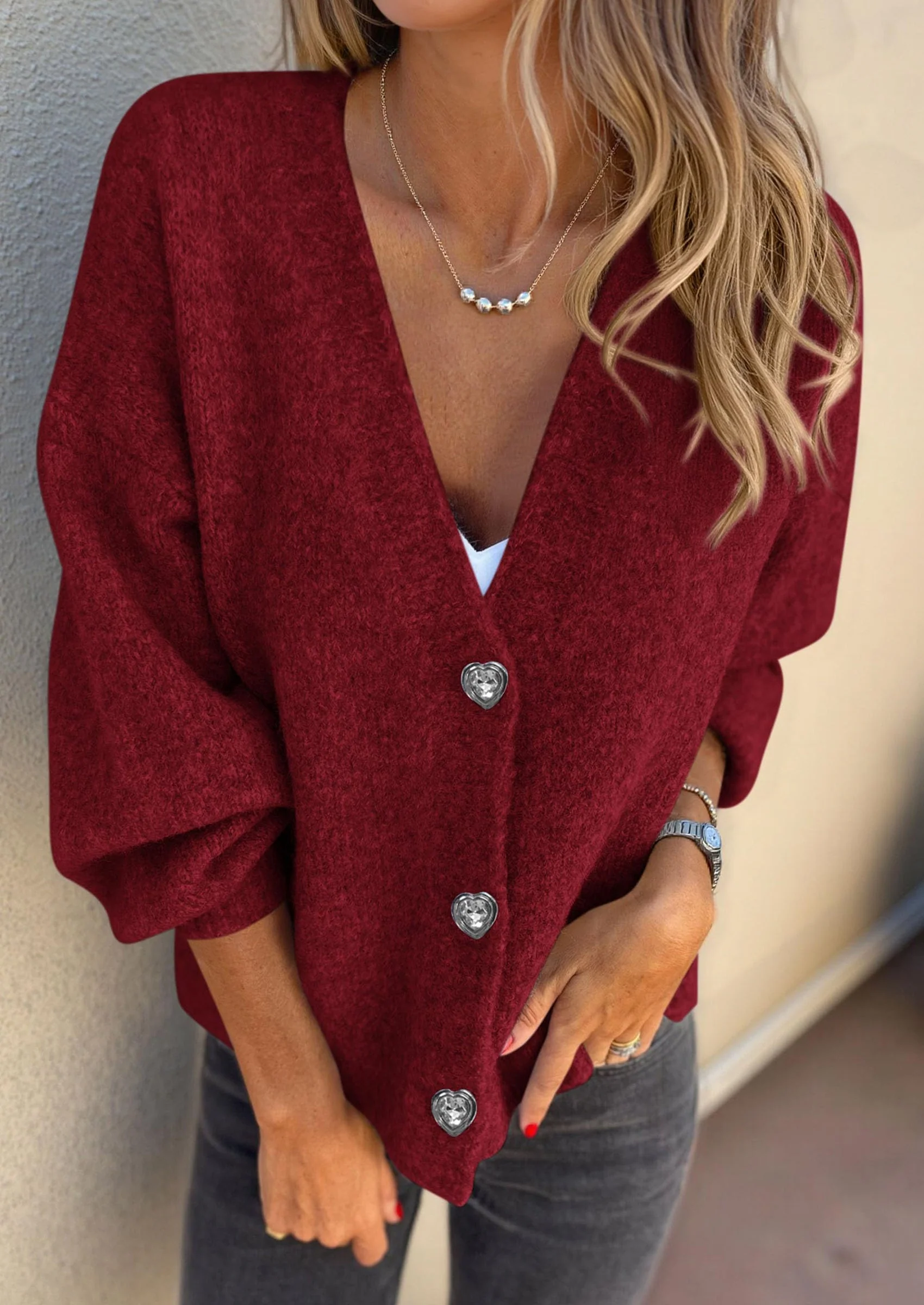 PRETTYGARDEN Cardigan Sweaters for Women Trendy Fall Long Sleeve Button Down Oversized Chunky Knit Sweater Outerwear - Image 47