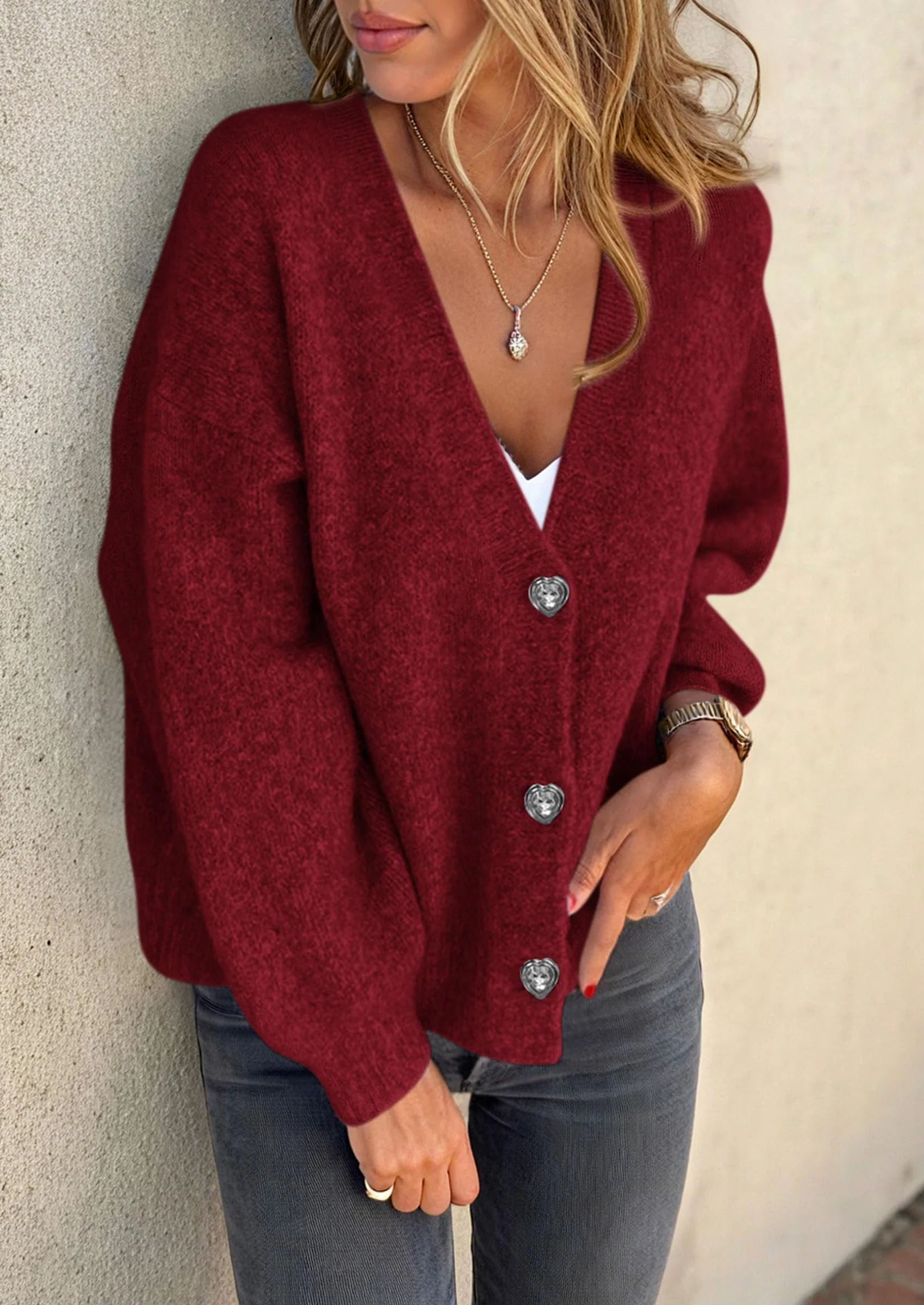 PRETTYGARDEN Cardigan Sweaters for Women Trendy Fall Long Sleeve Button Down Oversized Chunky Knit Sweater Outerwear - Image 48