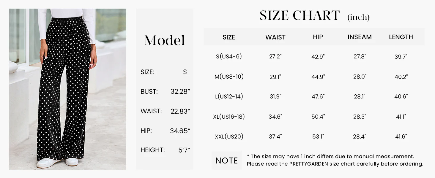 PRETTYGARDEN Casual Women's Pants Elastic Waist Palazzo Long Stretchy Wide Leg Trousers Knit Fall Outfits with Pockets - Image 6