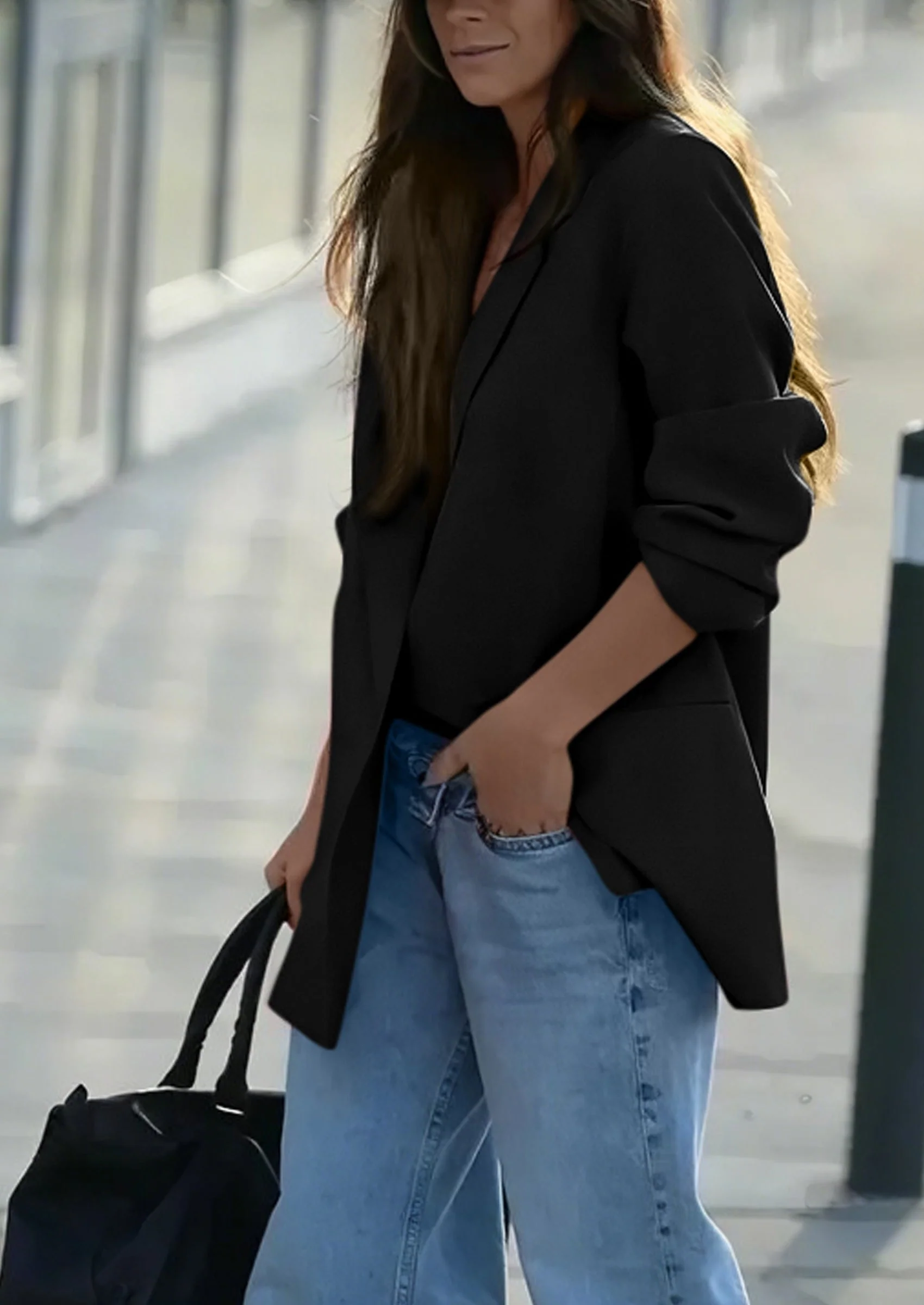 PRETTYGARDEN Fall Blazers for Women Business Casual Long Sleeve Lapel Pockets Dressy Suit Jackets Work Office Clothes - Image 10