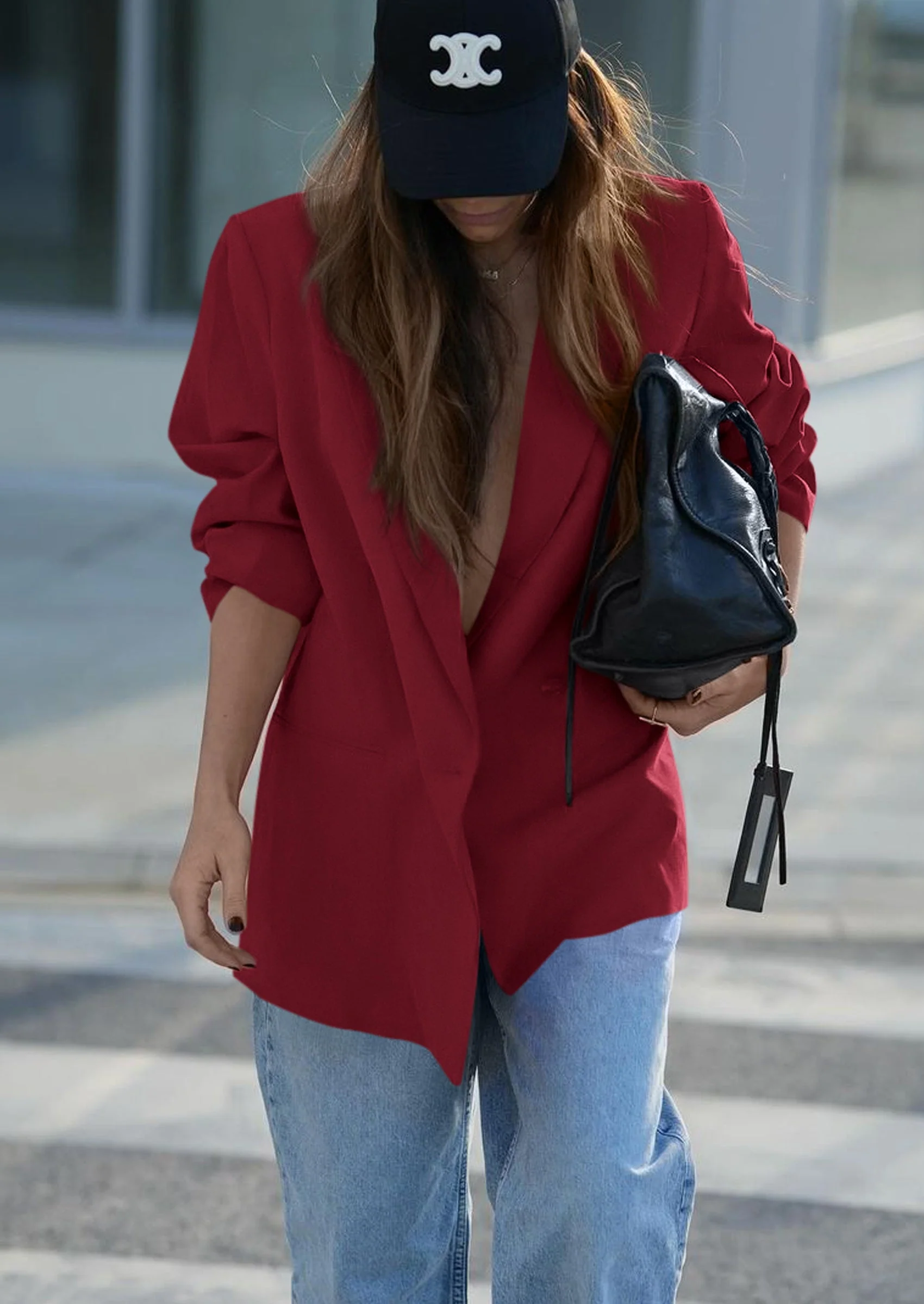 PRETTYGARDEN Fall Blazers for Women Business Casual Long Sleeve Lapel Pockets Dressy Suit Jackets Work Office Clothes - Image 3