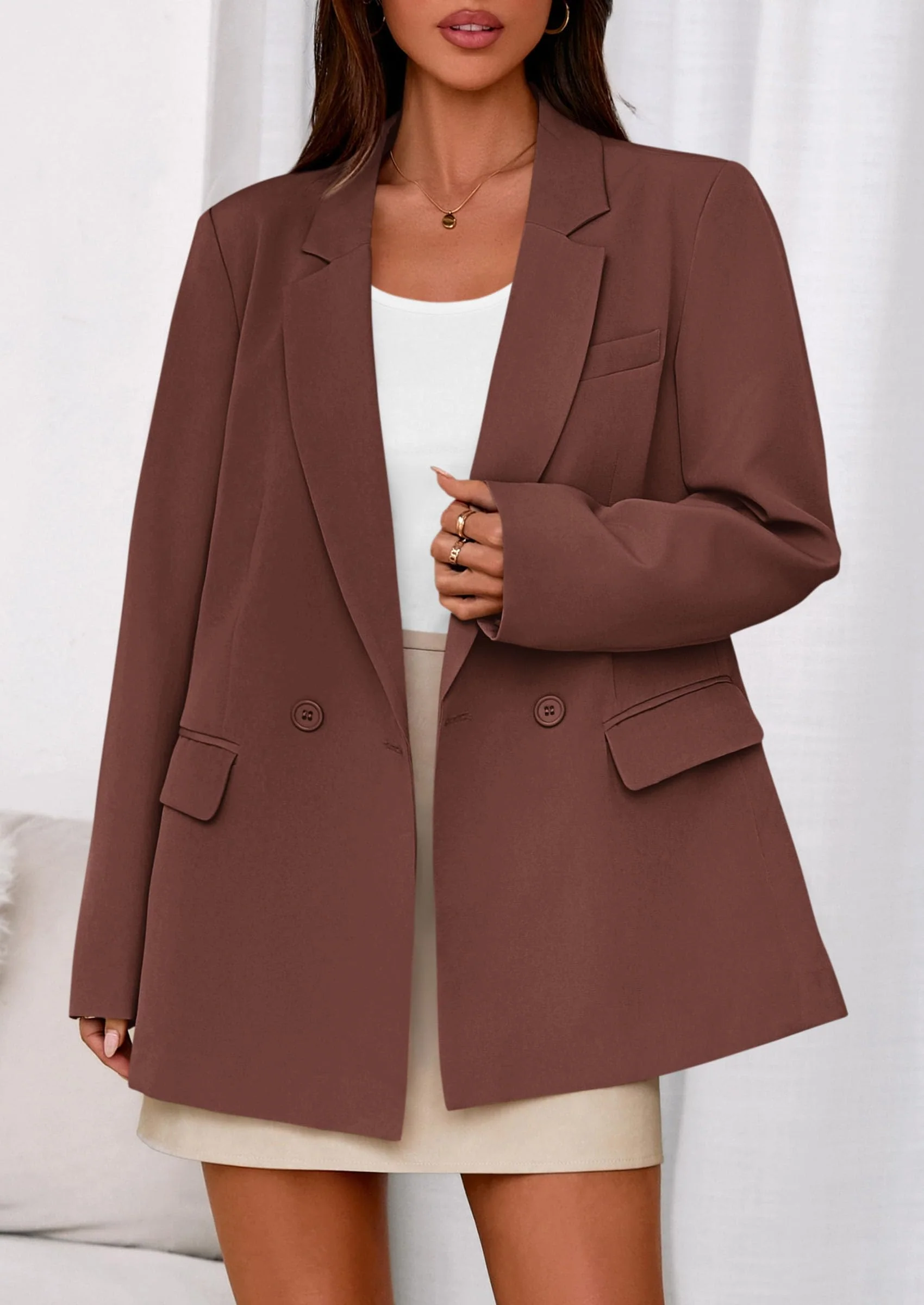 PRETTYGARDEN Fall Blazers for Women Business Casual Long Sleeve Lapel Pockets Dressy Suit Jackets Work Office Clothes - Image 49