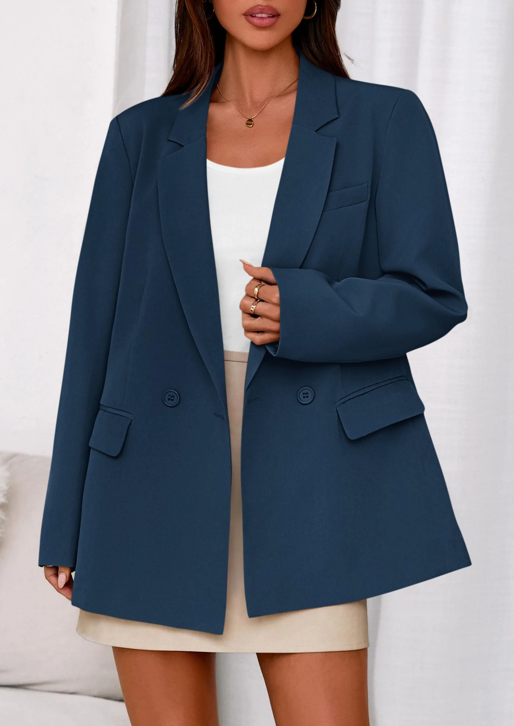 PRETTYGARDEN Fall Blazers for Women Business Casual Long Sleeve Lapel Pockets Dressy Suit Jackets Work Office Clothes - Image 57