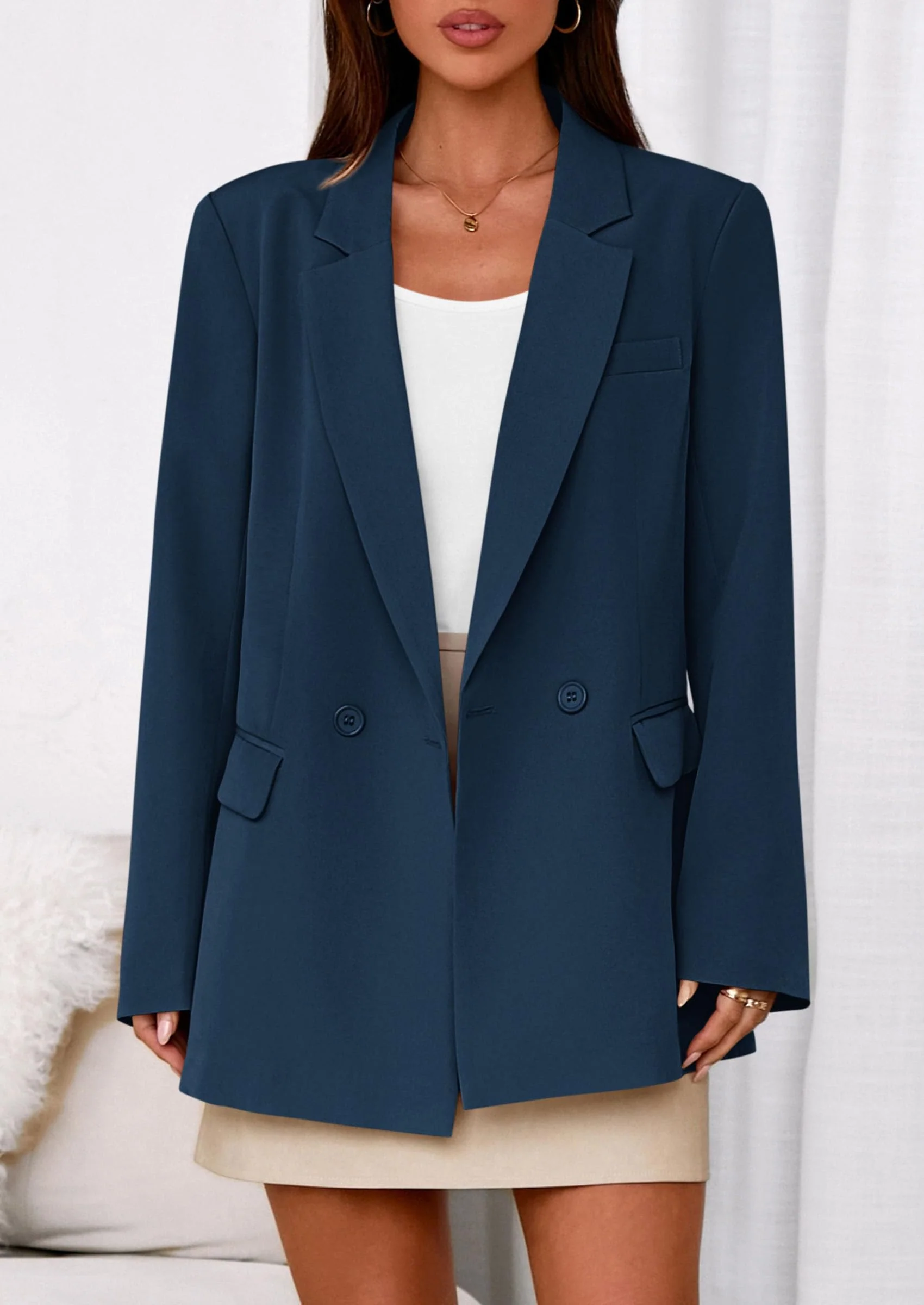 PRETTYGARDEN Fall Blazers for Women Business Casual Long Sleeve Lapel Pockets Dressy Suit Jackets Work Office Clothes - Image 58