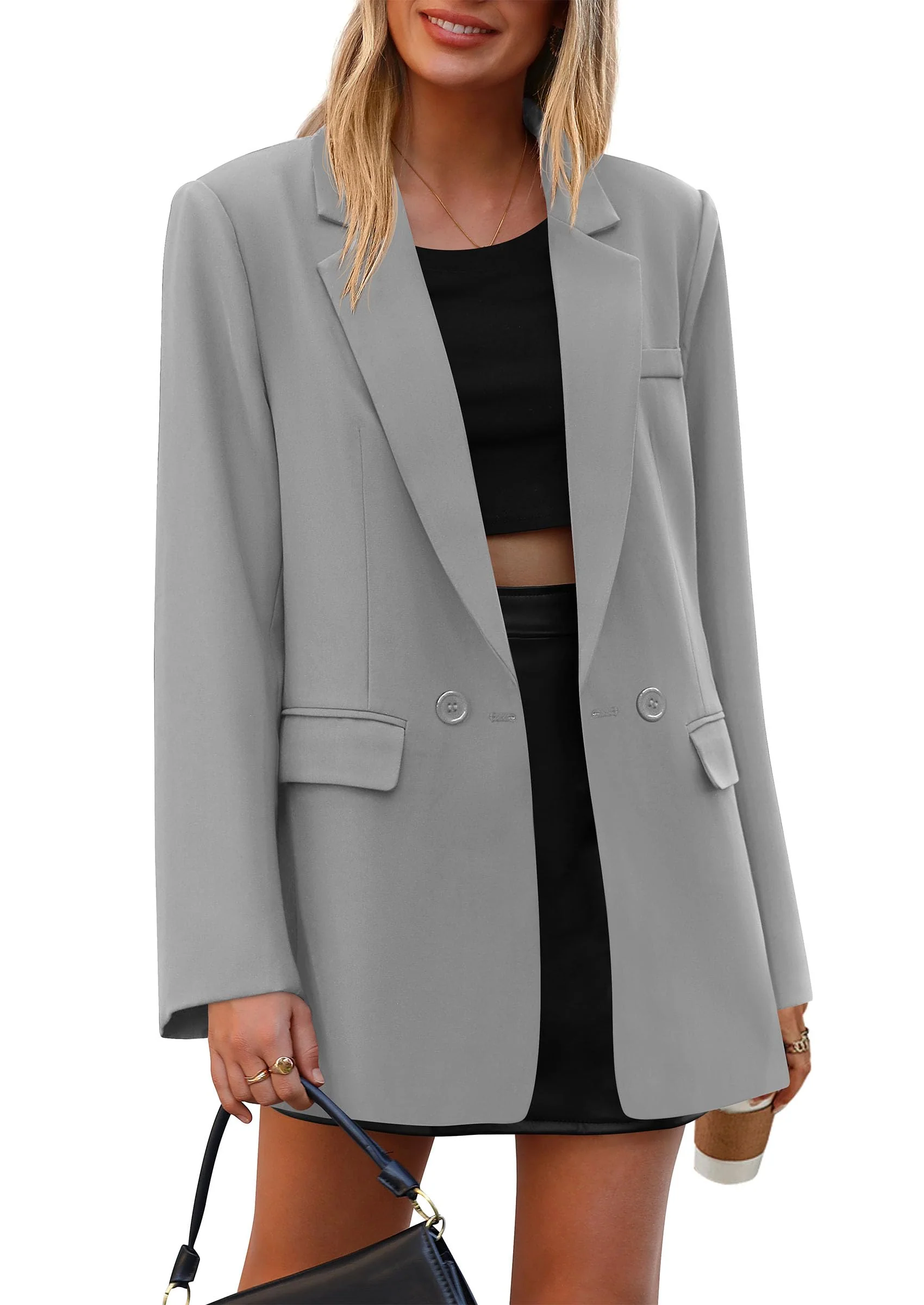 PRETTYGARDEN Fall Blazers for Women Business Casual Long Sleeve Lapel Pockets Dressy Suit Jackets Work Office Clothes - Image 64