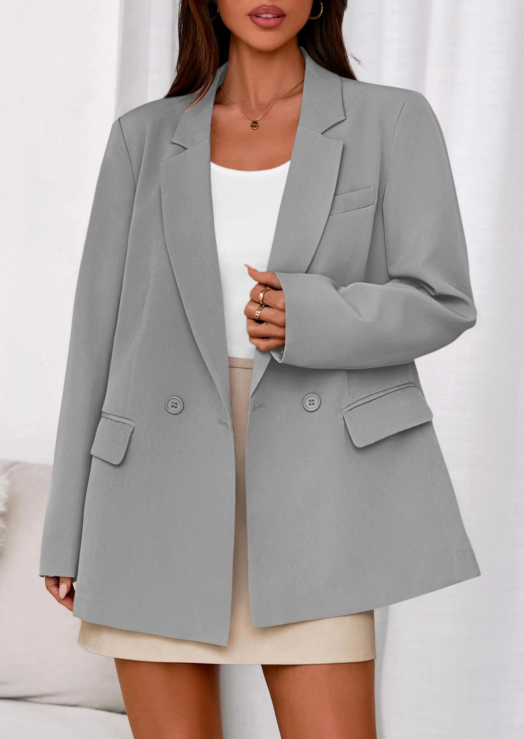 PRETTYGARDEN Fall Blazers for Women Business Casual Long Sleeve Lapel Pockets Dressy Suit Jackets Work Office Clothes - Image 65