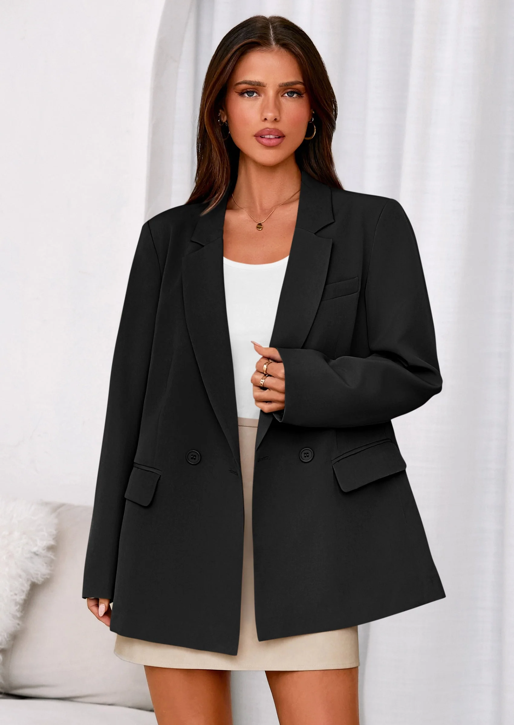 PRETTYGARDEN Fall Blazers for Women Business Casual Long Sleeve Lapel Pockets Dressy Suit Jackets Work Office Clothes - Image 7