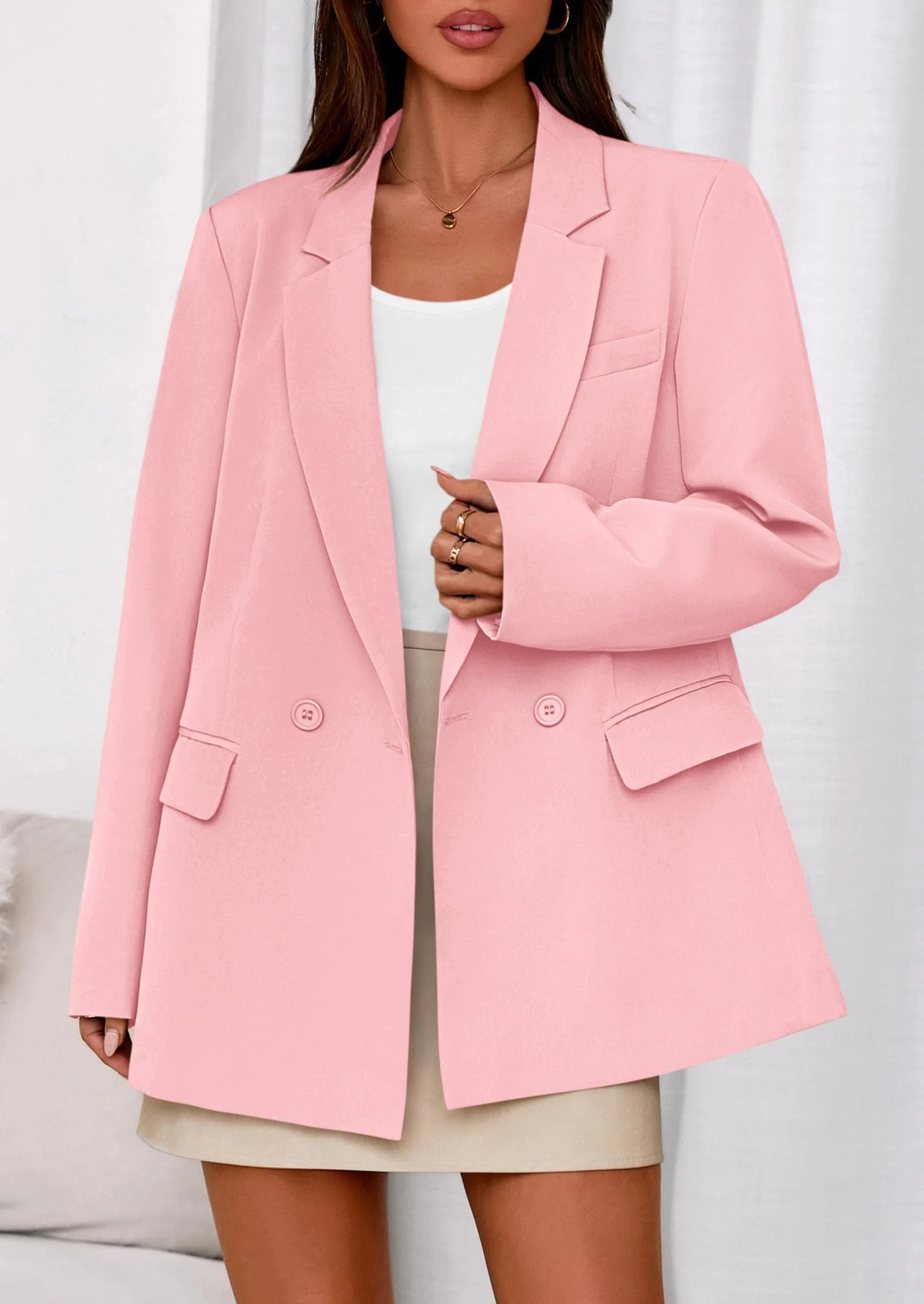 PRETTYGARDEN Fall Blazers for Women Business Casual Long Sleeve Lapel Pockets Dressy Suit Jackets Work Office Clothes - Image 89