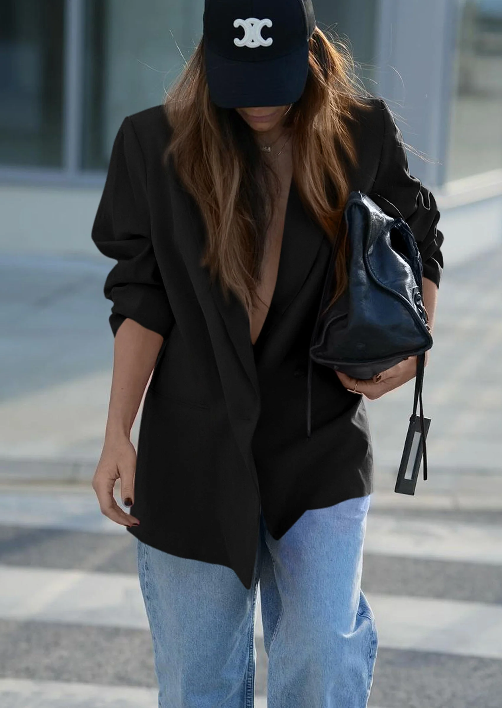 PRETTYGARDEN Fall Blazers for Women Business Casual Long Sleeve Lapel Pockets Dressy Suit Jackets Work Office Clothes - Image 9