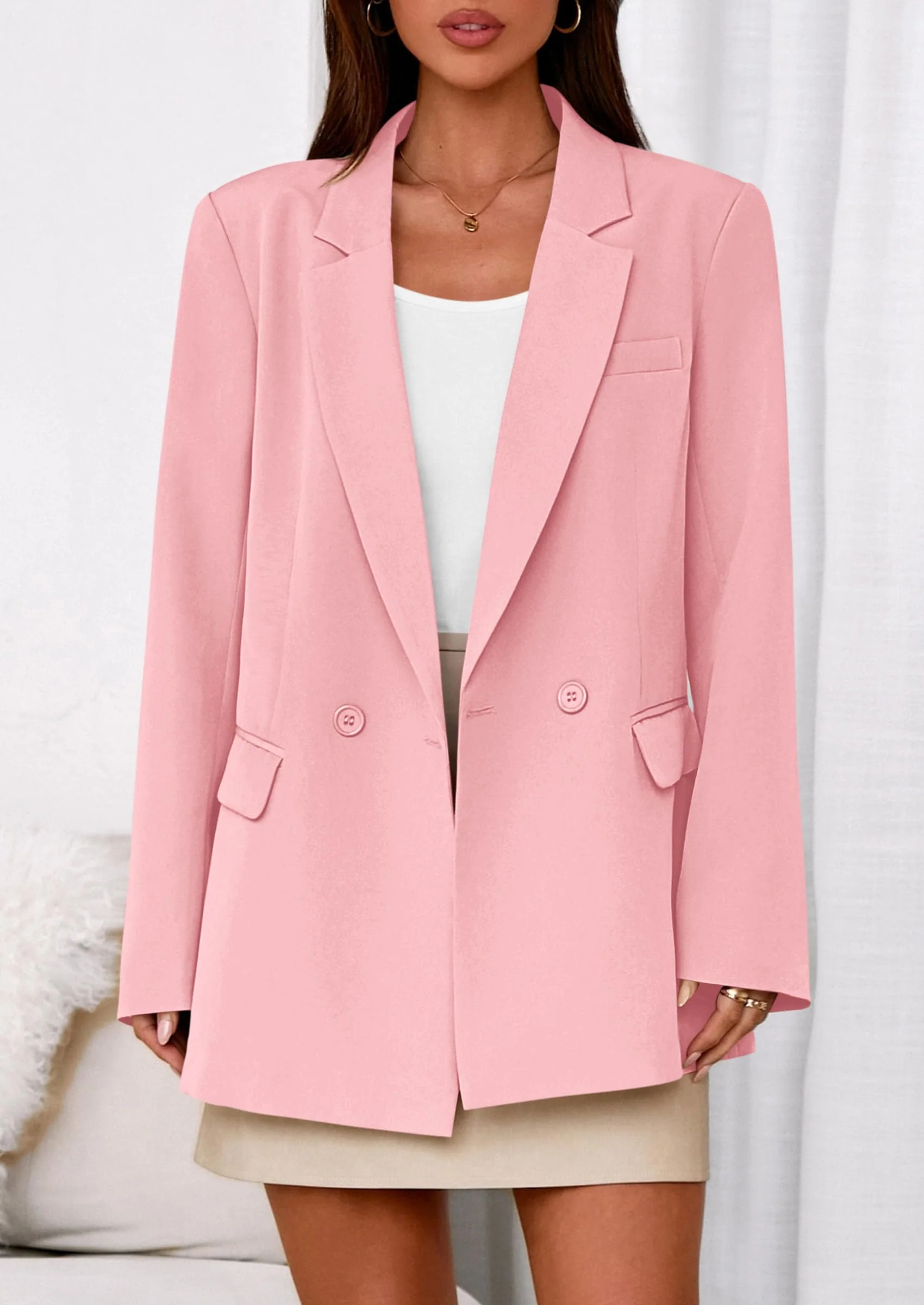 PRETTYGARDEN Fall Blazers for Women Business Casual Long Sleeve Lapel Pockets Dressy Suit Jackets Work Office Clothes - Image 90