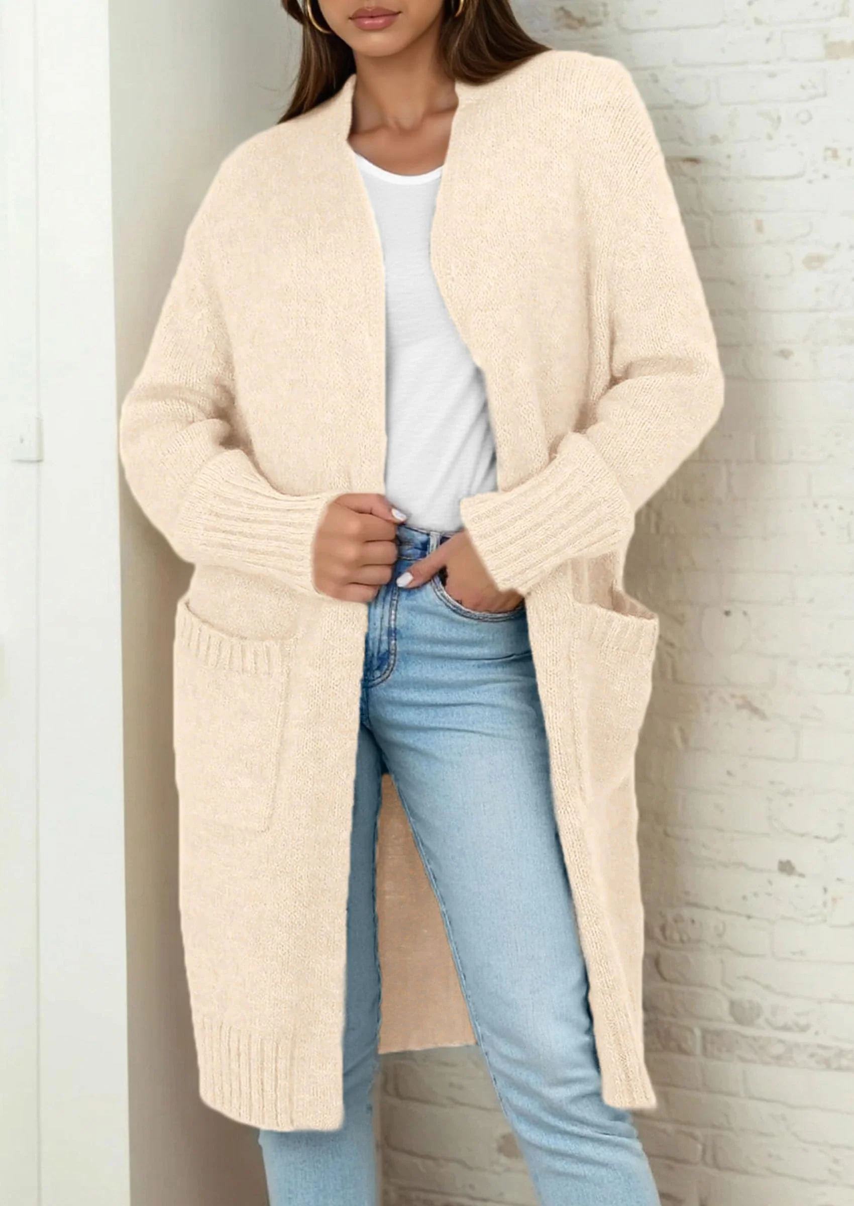 PRETTYGARDEN Fall Long Sleeve Cardigan Sweaters for Women Trendy Winter Open Front Loose Knitted Cardigans with Pockets - Image 13