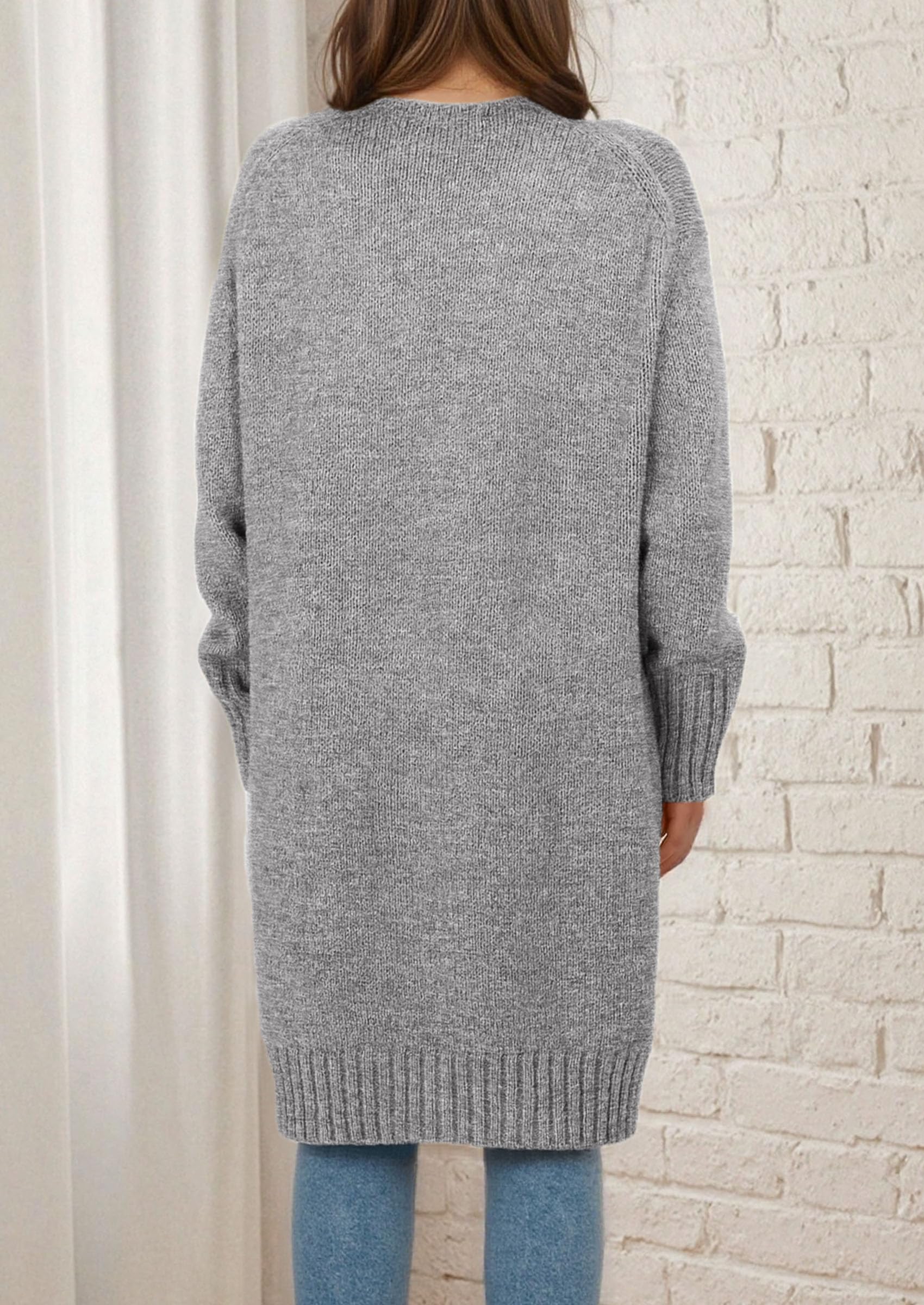 PRETTYGARDEN Fall Long Sleeve Cardigan Sweaters for Women Trendy Winter Open Front Loose Knitted Cardigans with Pockets - Image 38