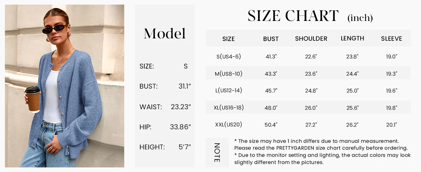 PRETTYGARDEN Fall Long Sleeve Cardigans for Women Trendy Open Front Winter Button Down Crewneck Soft Knit Sweater Jacket - Image 10