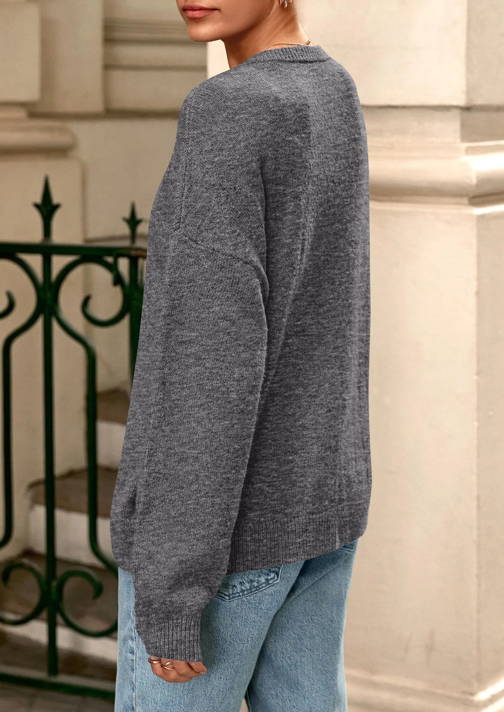 PRETTYGARDEN Fall Long Sleeve Cardigans for Women Trendy Open Front Winter Button Down Crewneck Soft Knit Sweater Jacket - Image 44