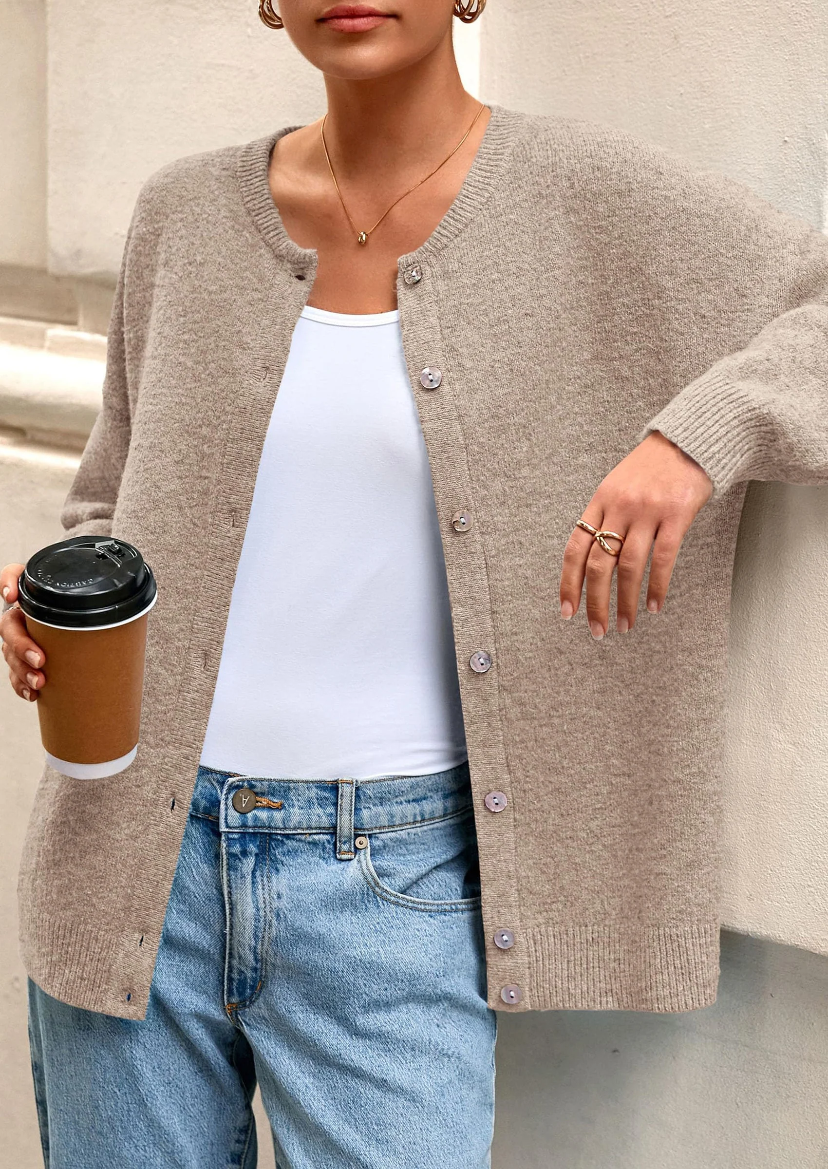 PRETTYGARDEN Fall Long Sleeve Cardigans for Women Trendy Open Front Winter Button Down Crewneck Soft Knit Sweater Jacket - Image 53